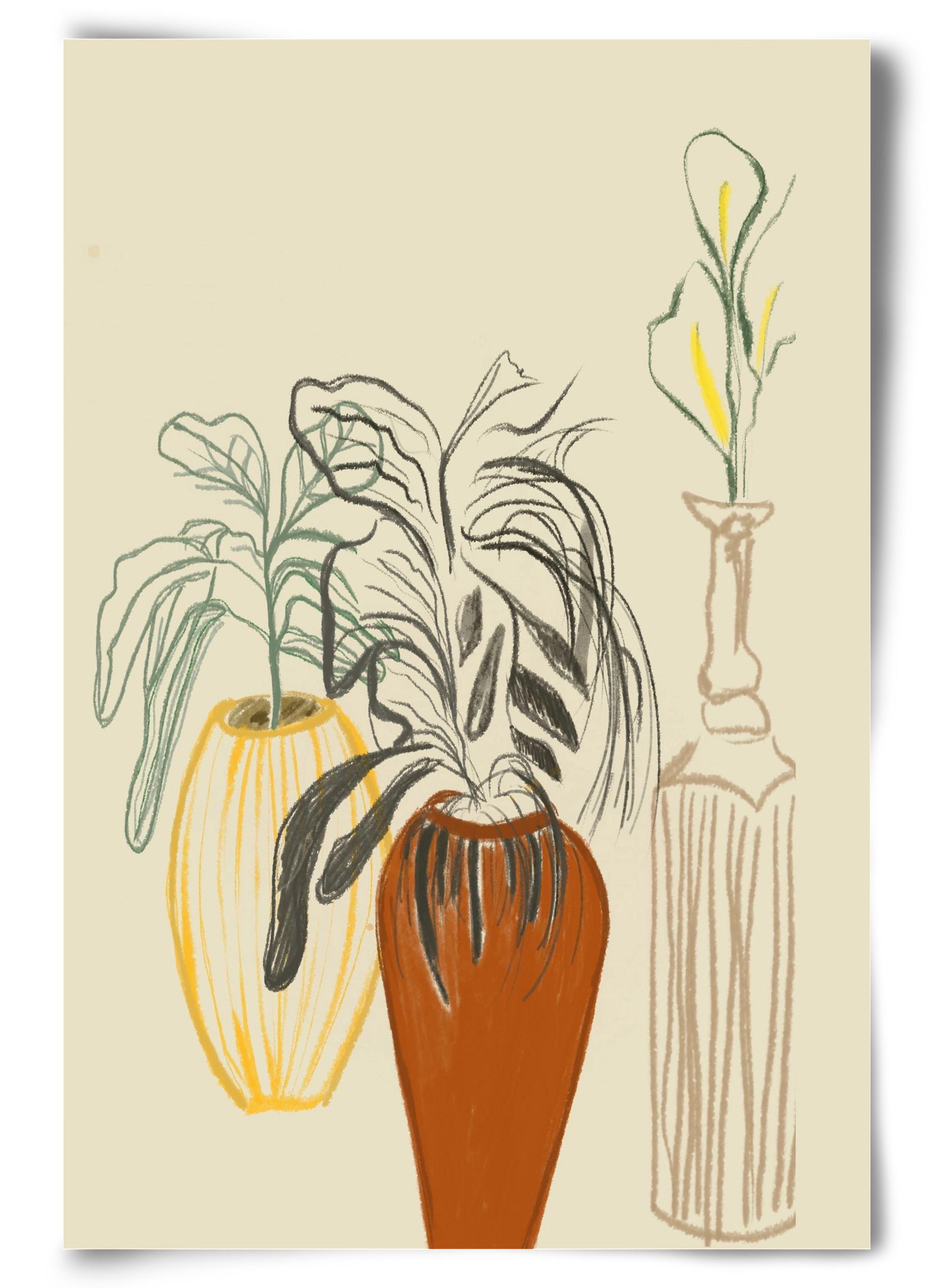 Les Vases , 60x90 cm, Keret nélkül