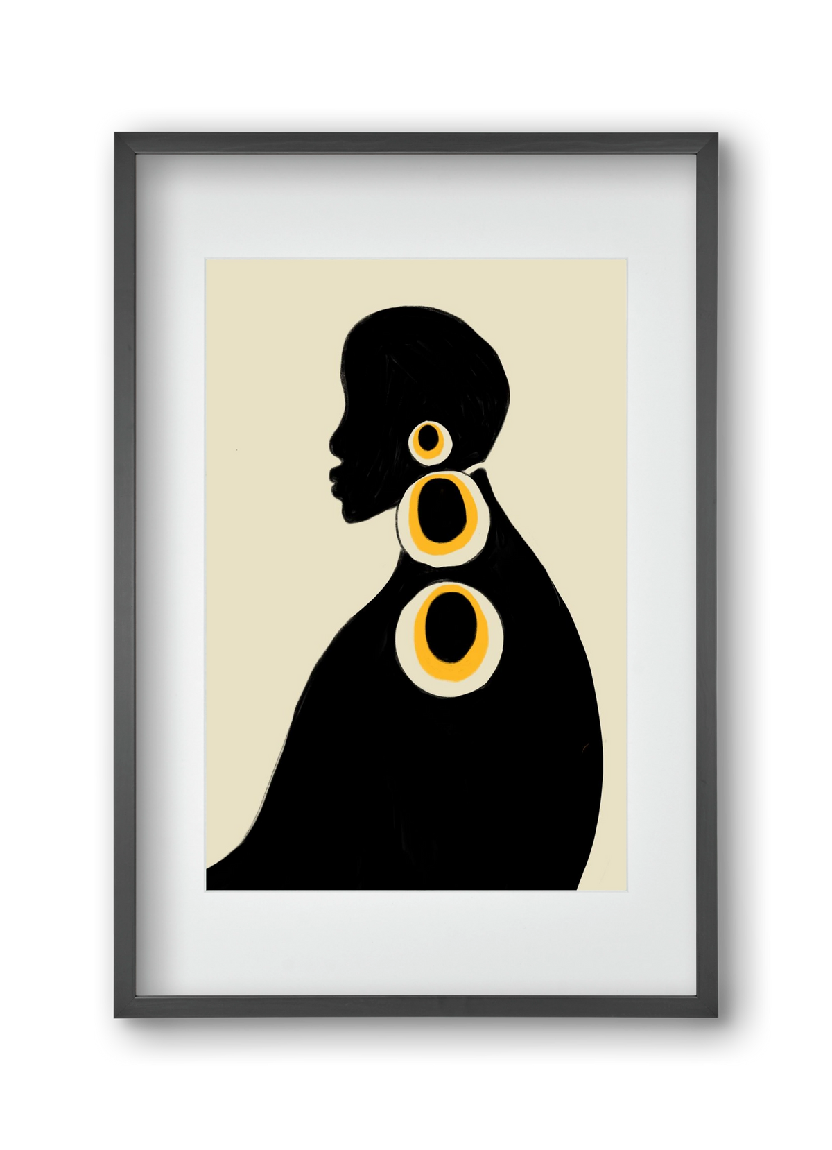 Adé, 30x45 cm (20x30 cm), Fekete keret, paszpartuval