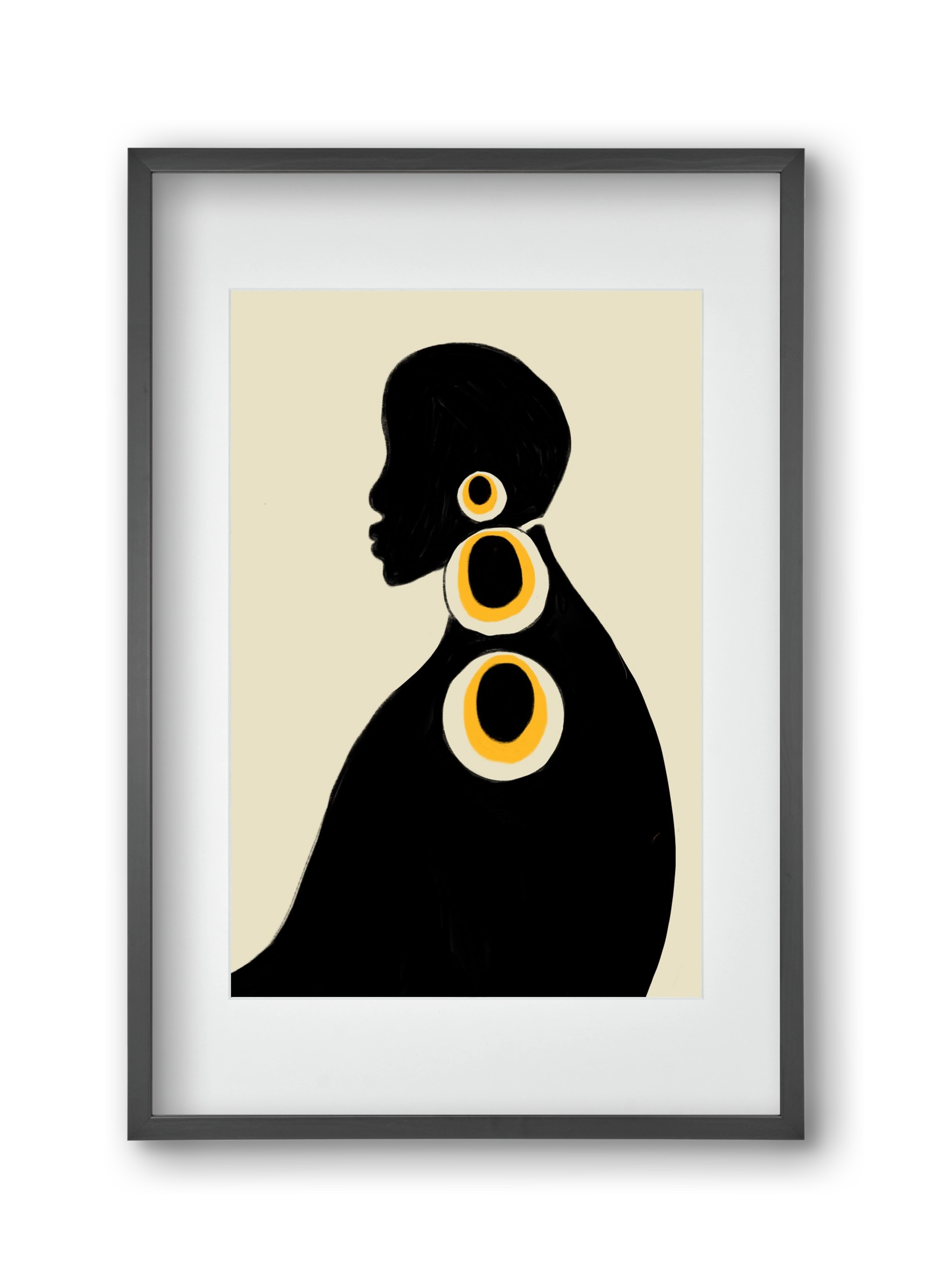 Adé, 30x45 cm (20x30 cm), Fekete keret, paszpartuval