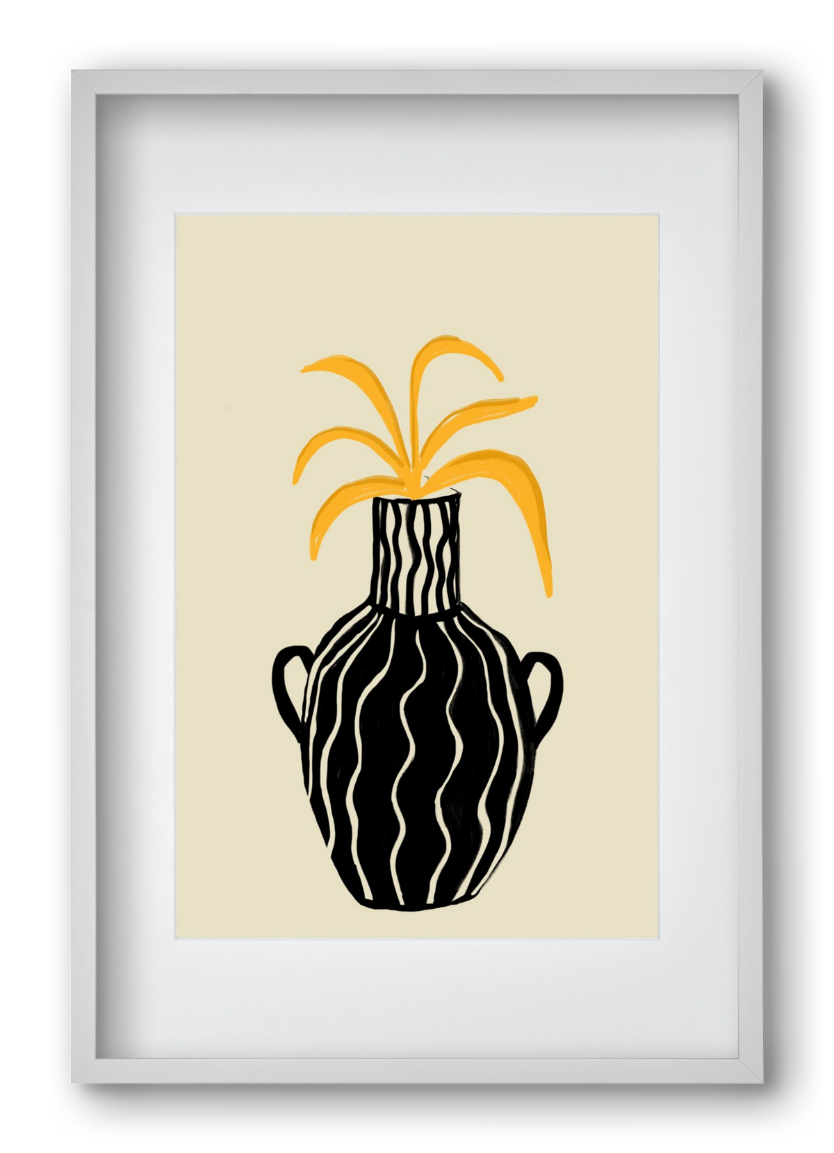 Amphore , 40x60 cm (30x45 cm), Fehér keret, paszpartuval