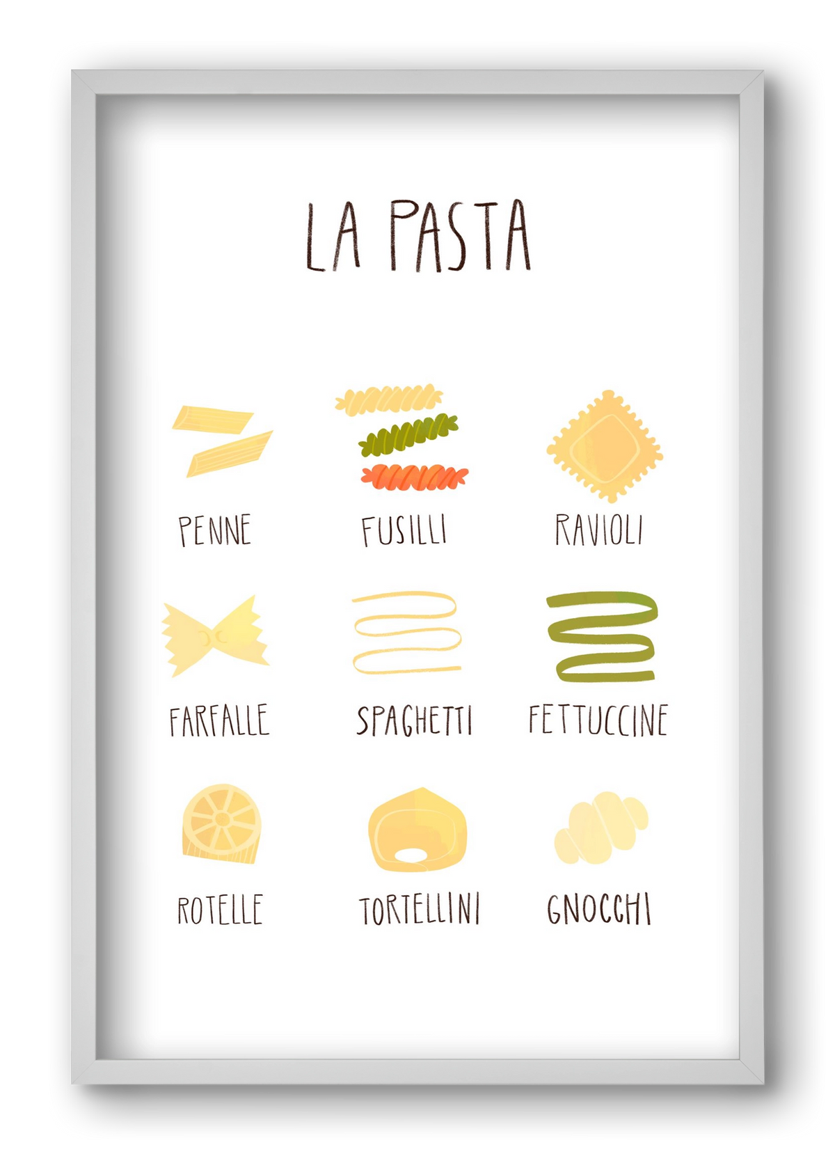 La Pasta, 40x60 cm (40x60 cm), Fehér keret