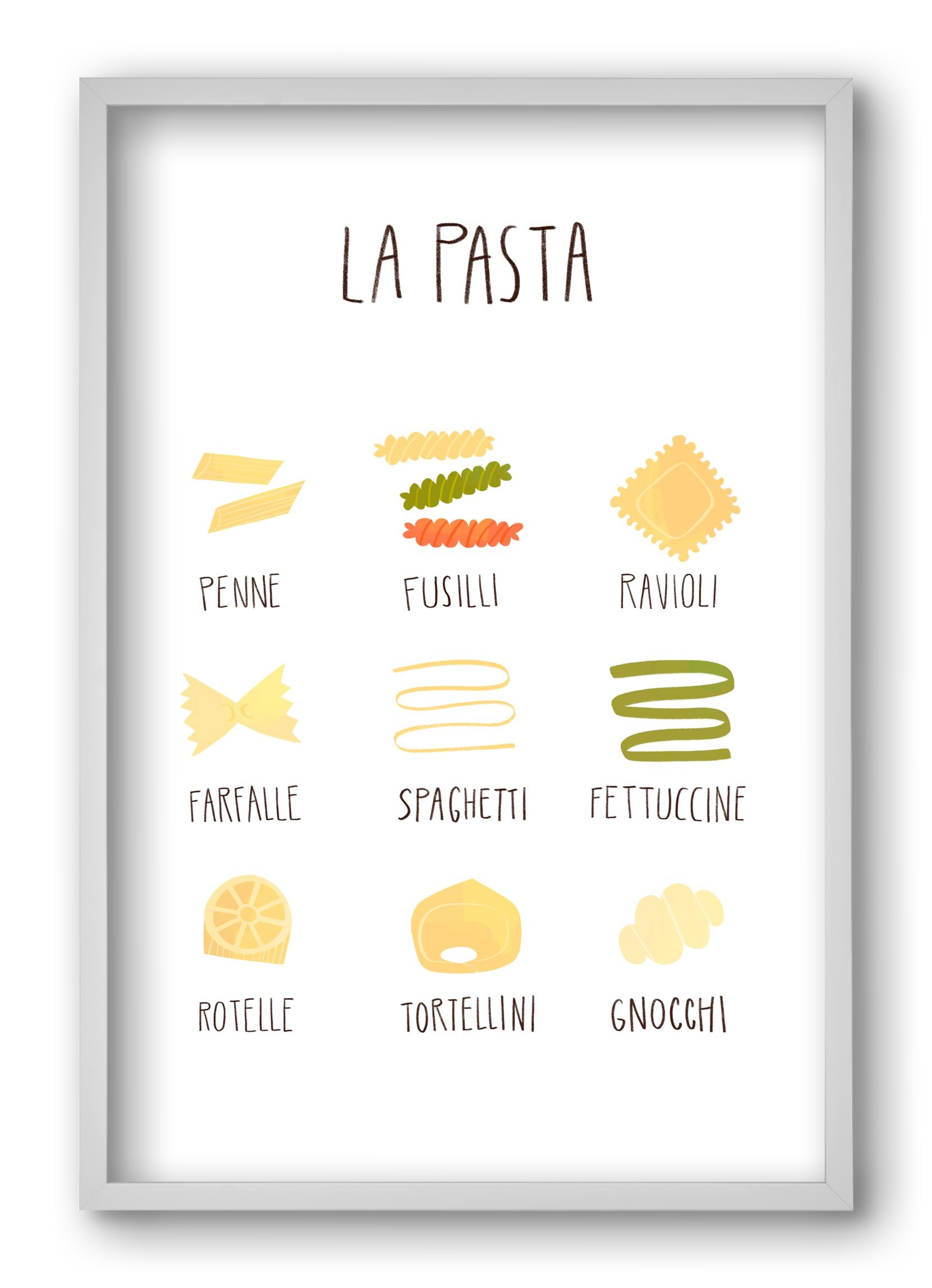 La Pasta, 40x60 cm (40x60 cm), Fehér keret