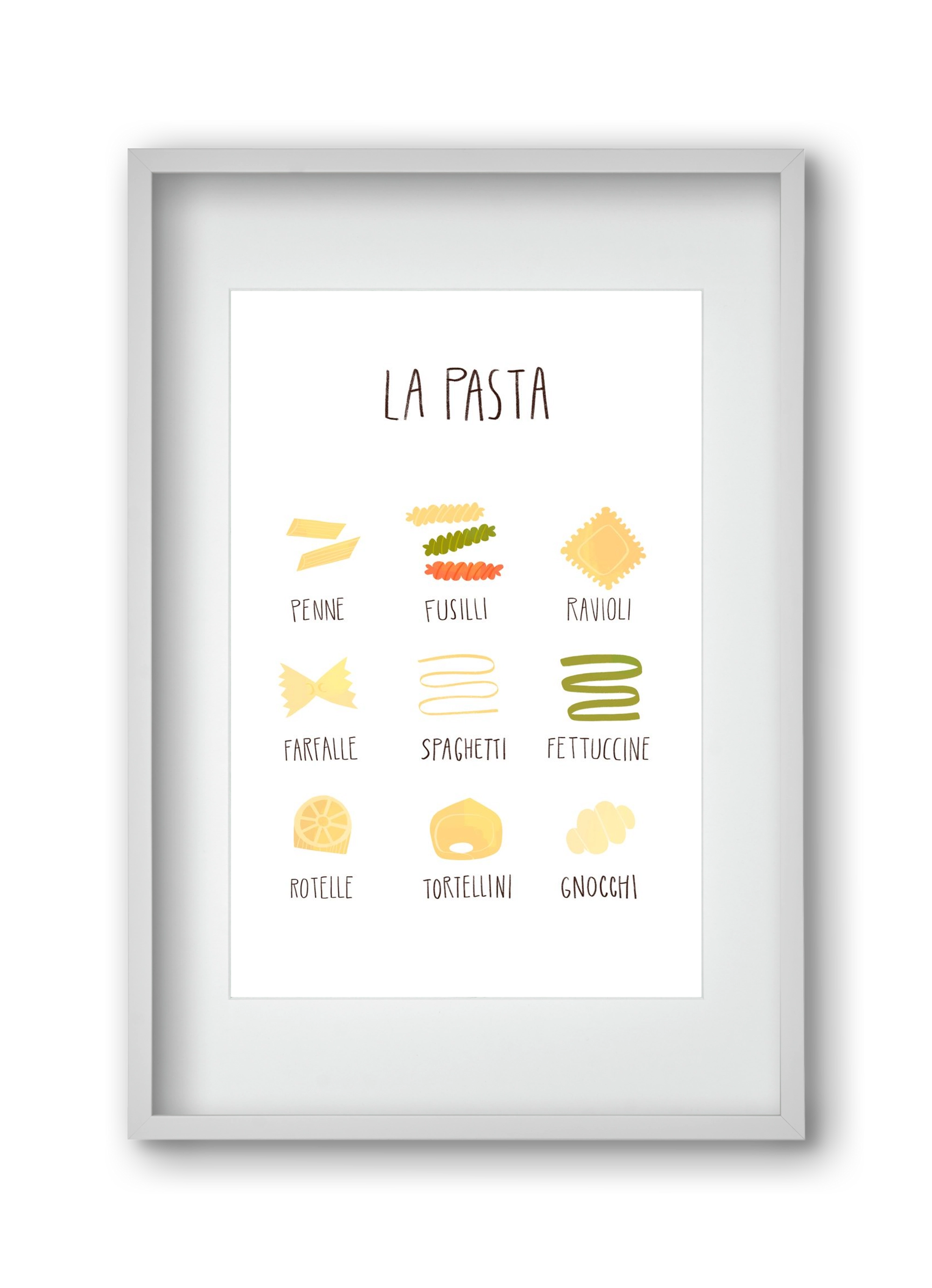 La Pasta, 30x45 cm (20x30 cm), Fehér keret, paszpartuval