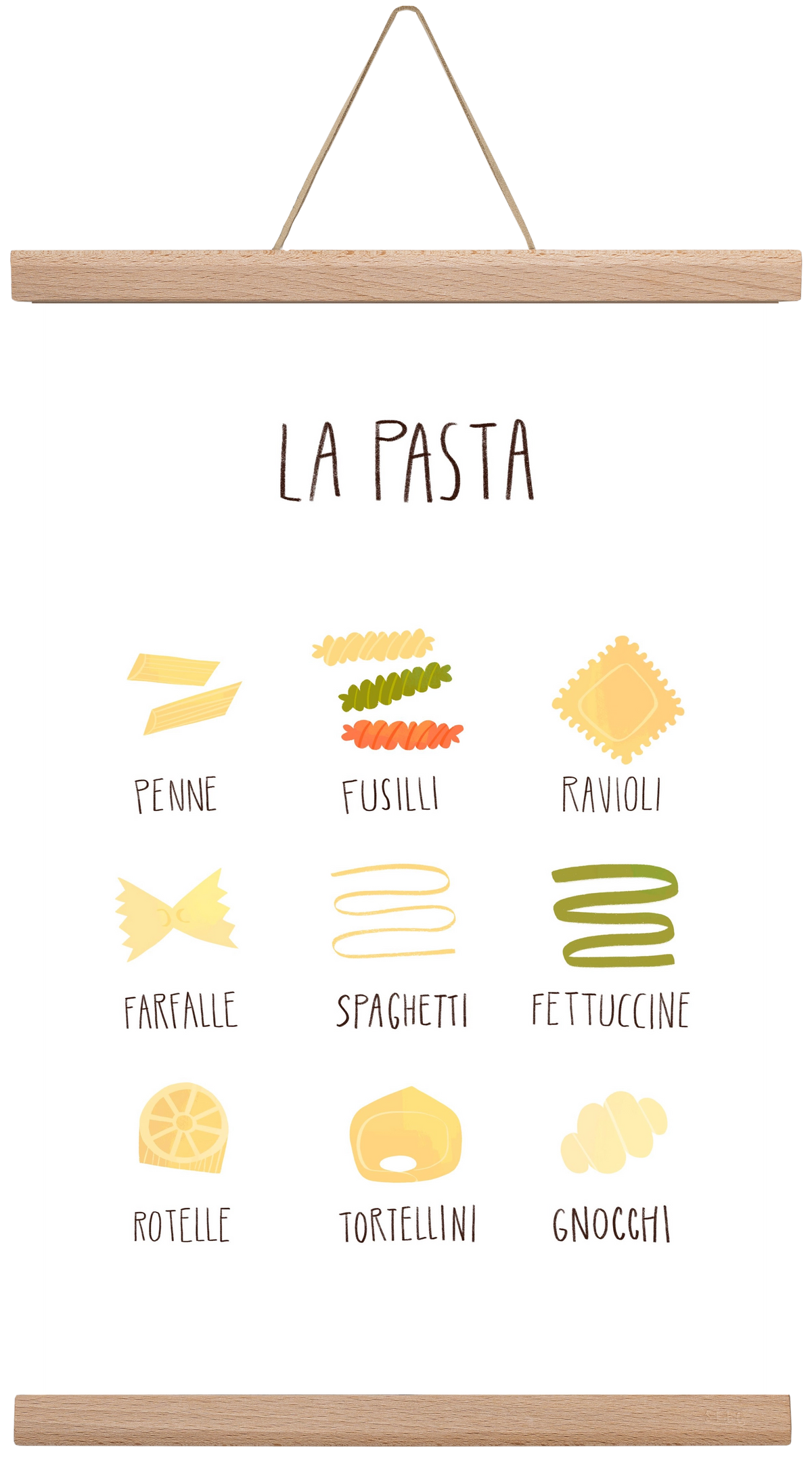 La Pasta, 30x45 cm (30x45 cm), Tölgy akasztó