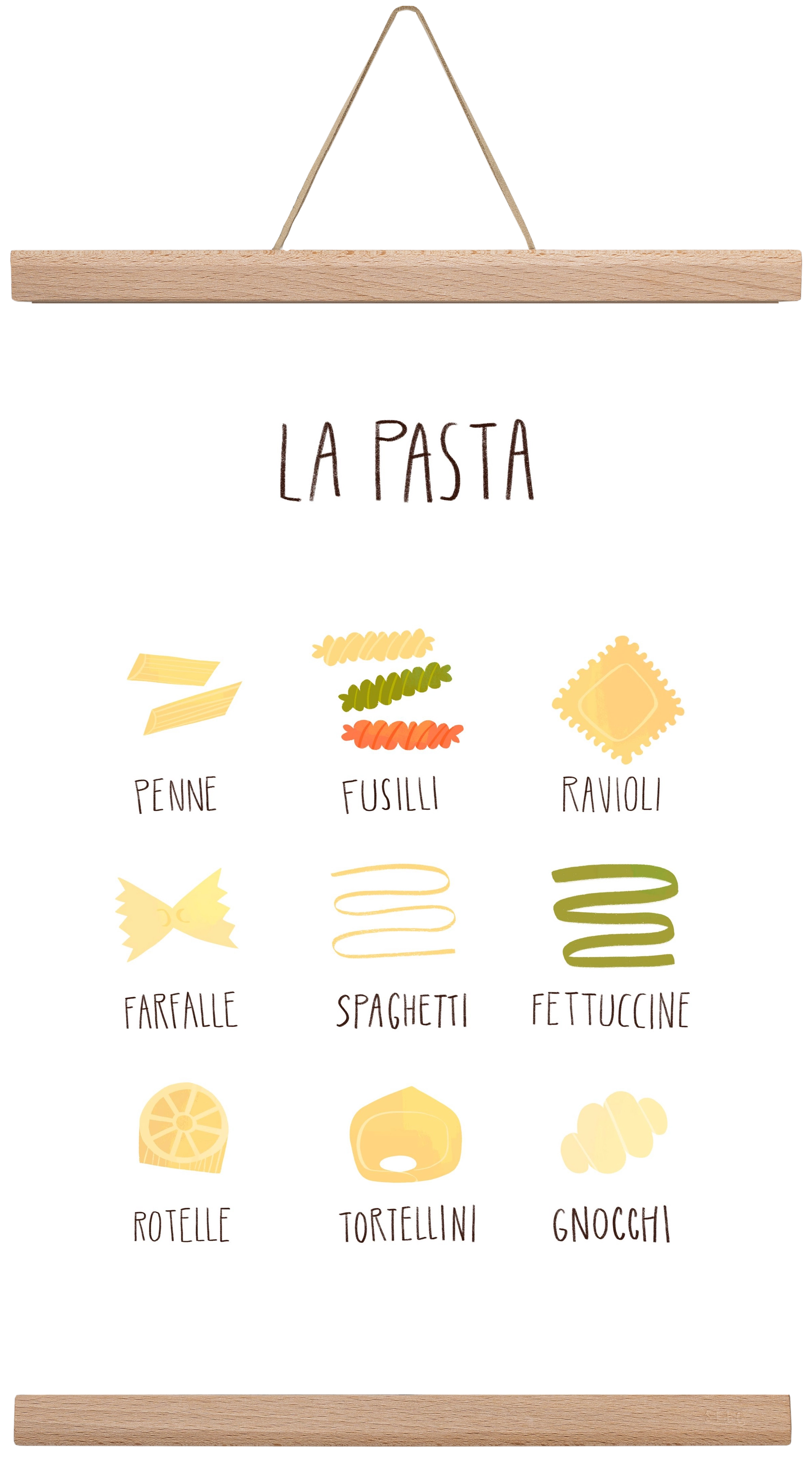 La Pasta, 30x45 cm (30x45 cm), Tölgy akasztó