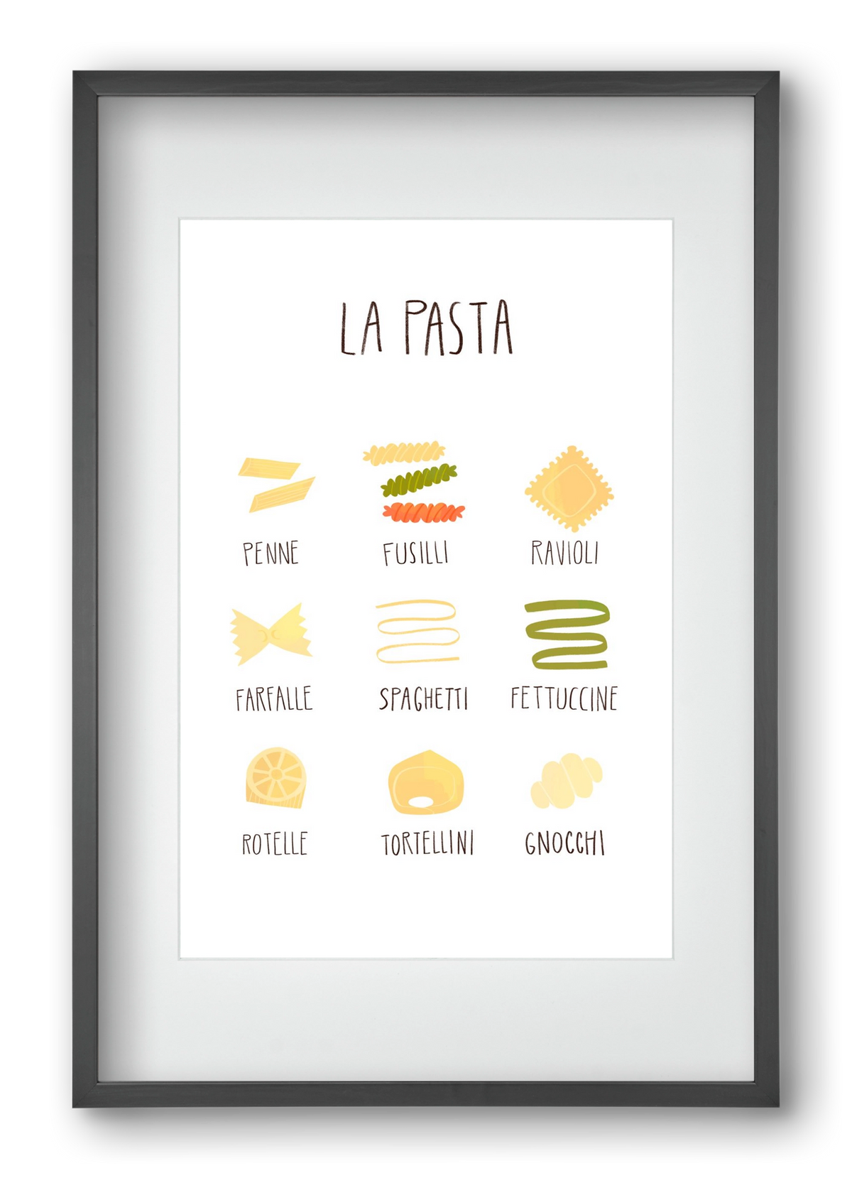 La Pasta, 40x60 cm (30x45 cm), Fekete keret, paszpartuval