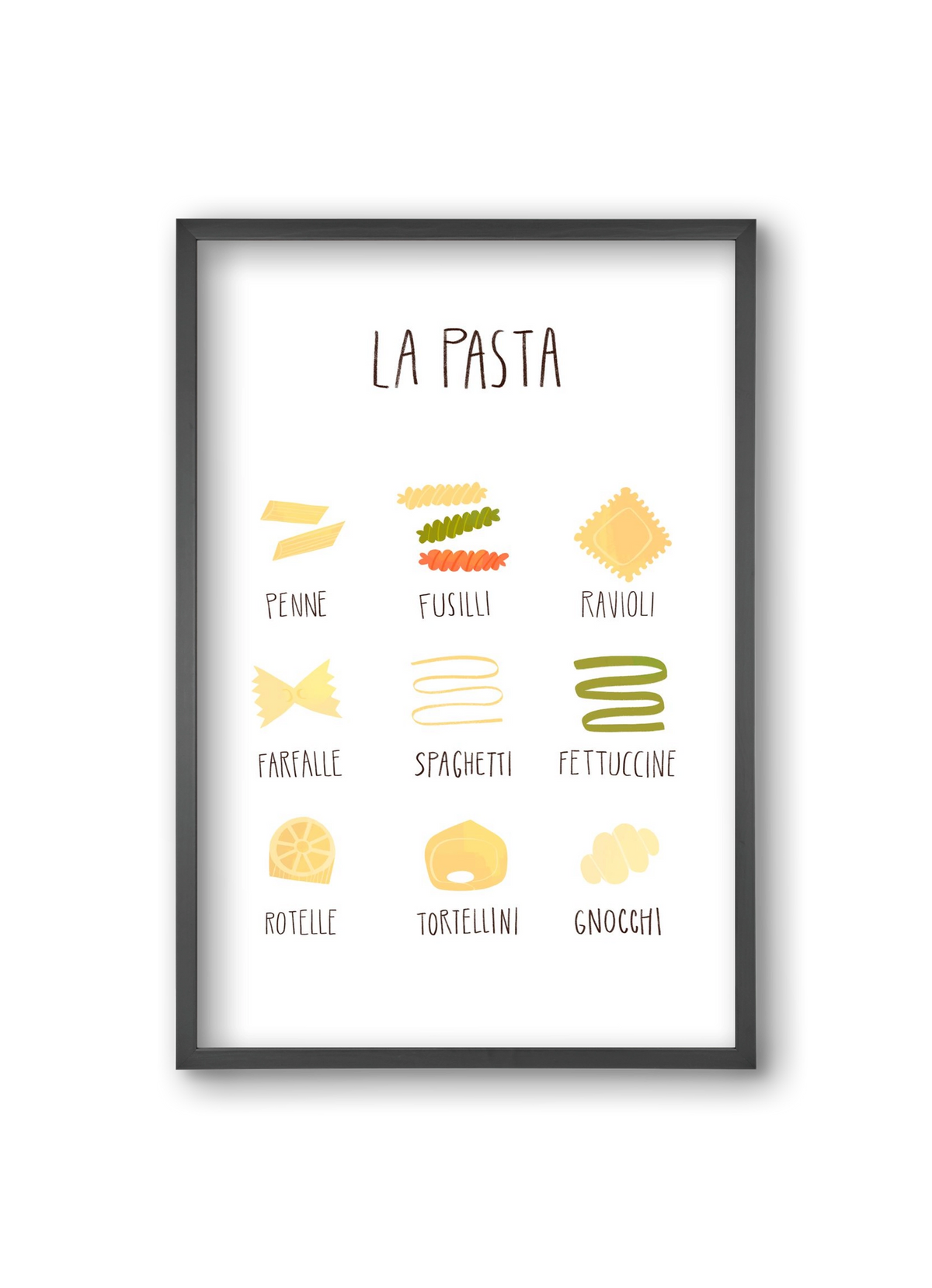 La Pasta, 20x30 cm (20x30 cm), Fekete keret