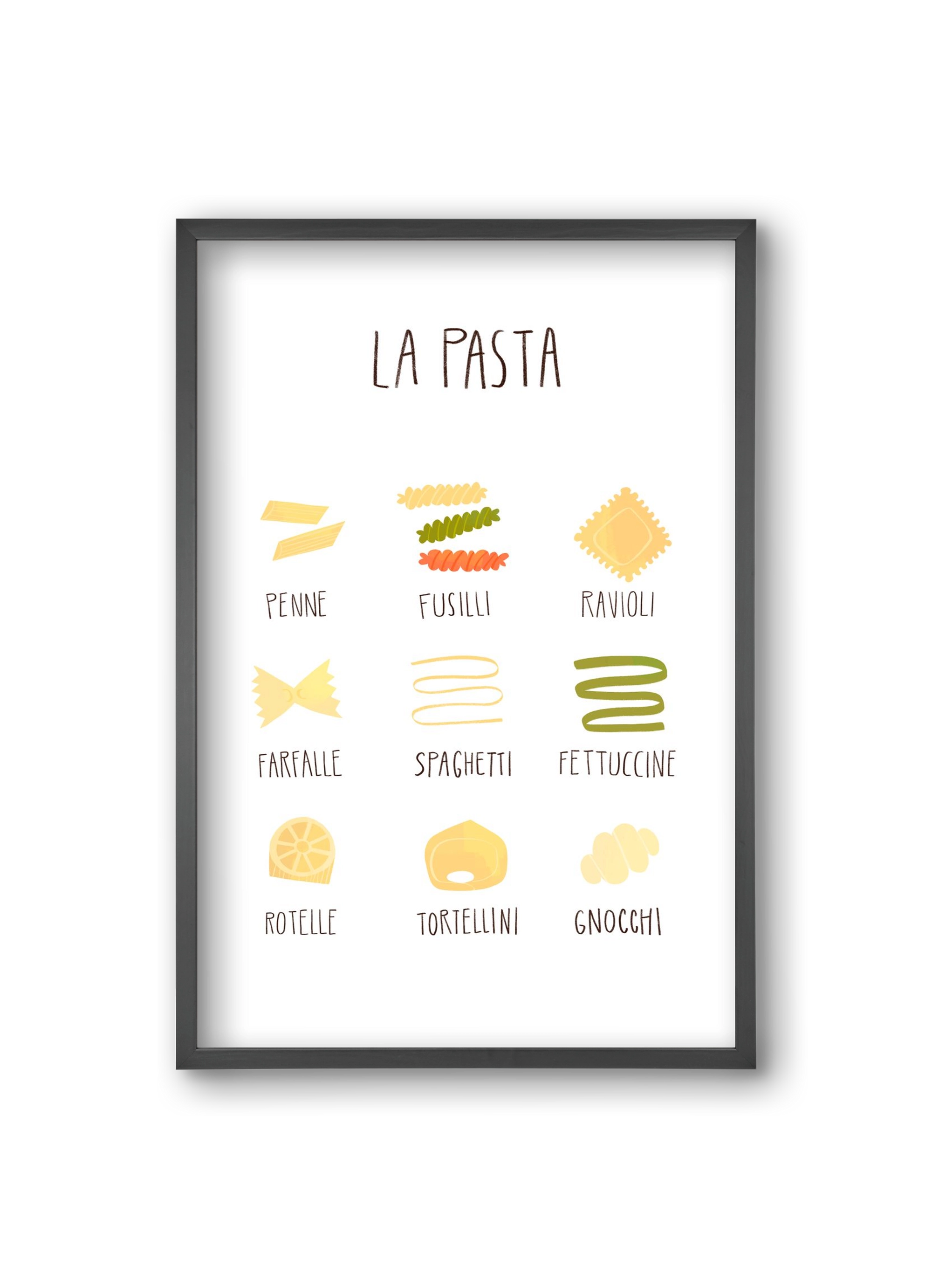 La Pasta, 20x30 cm (20x30 cm), Fekete keret