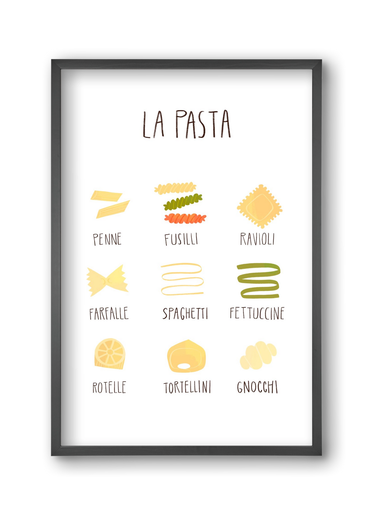 La Pasta, 30x45 cm (30x45 cm), Fekete keret