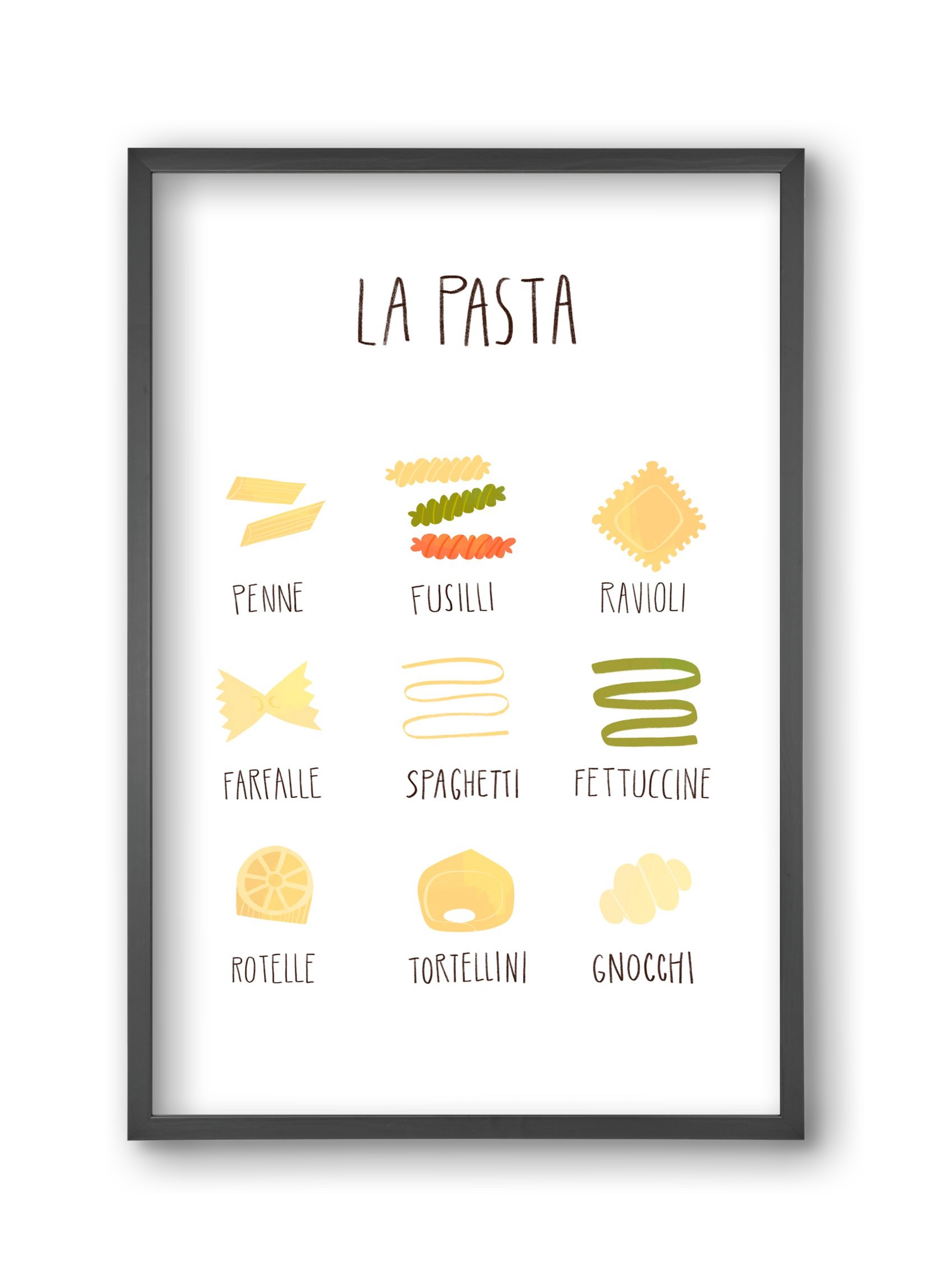 La Pasta, 30x45 cm (30x45 cm), Fekete keret