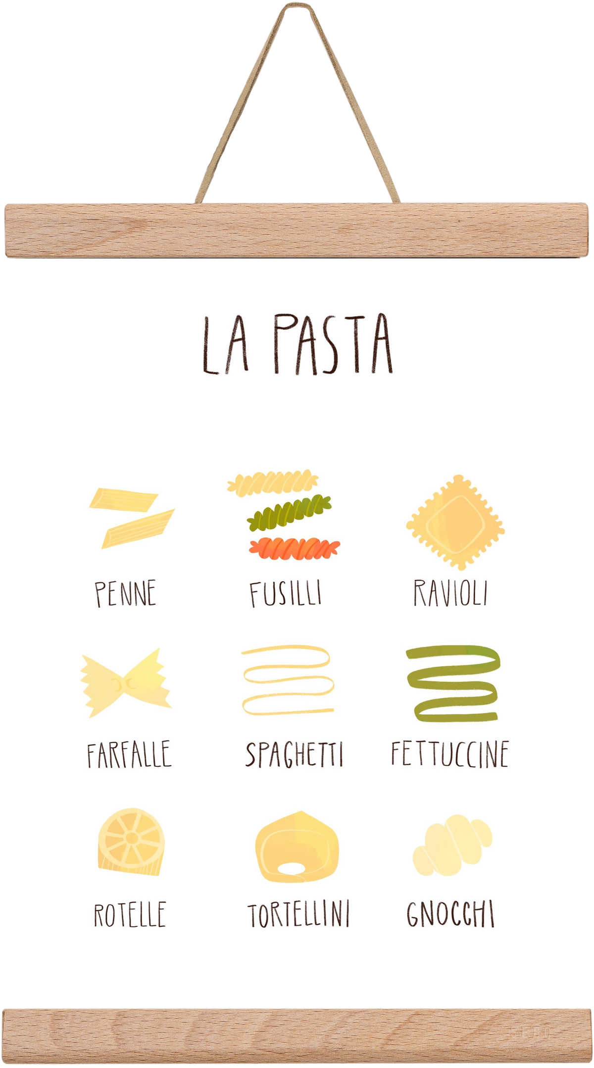 La Pasta, 20x30 cm (20x30 cm), Tölgy akasztó