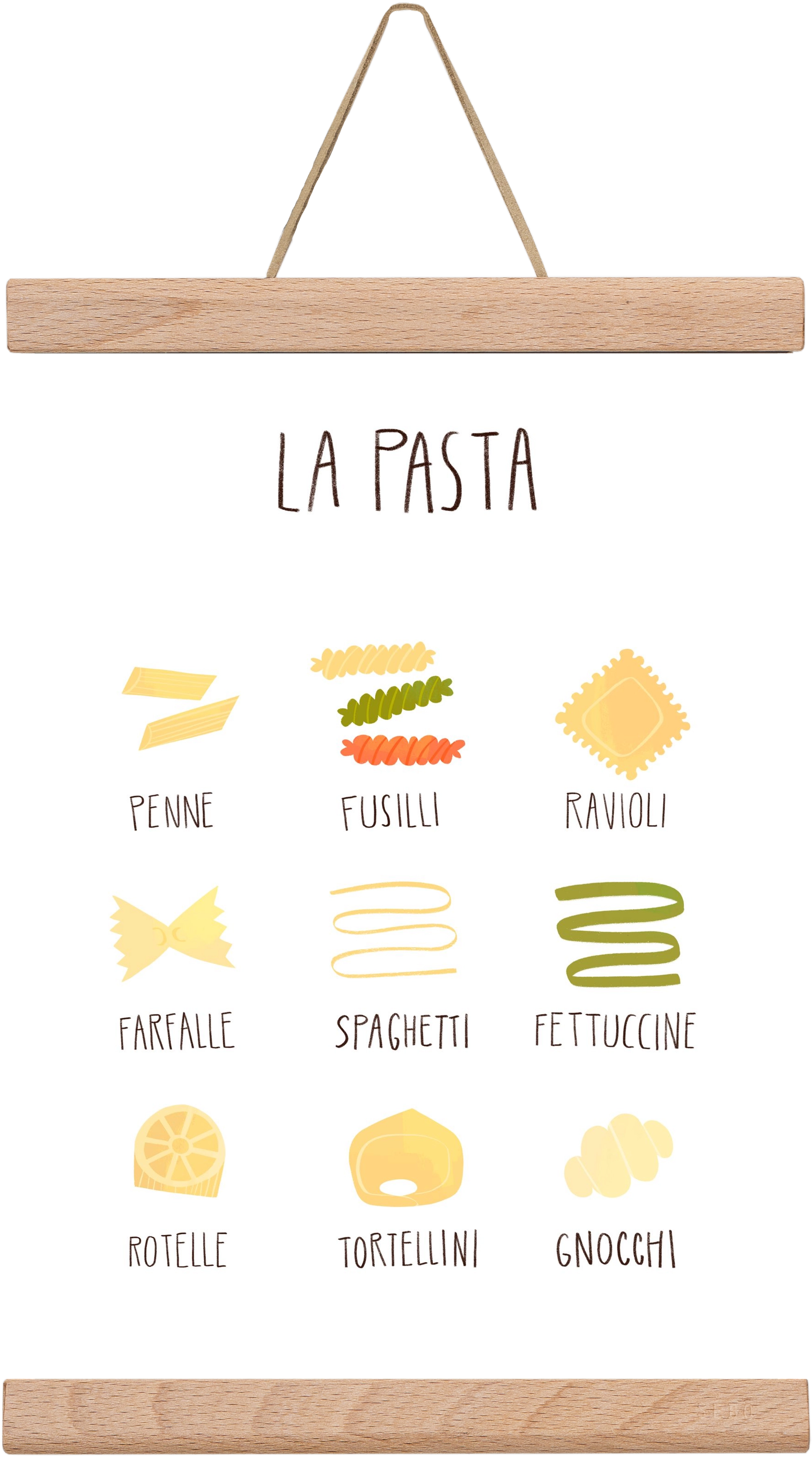 La Pasta, 20x30 cm (20x30 cm), Tölgy akasztó