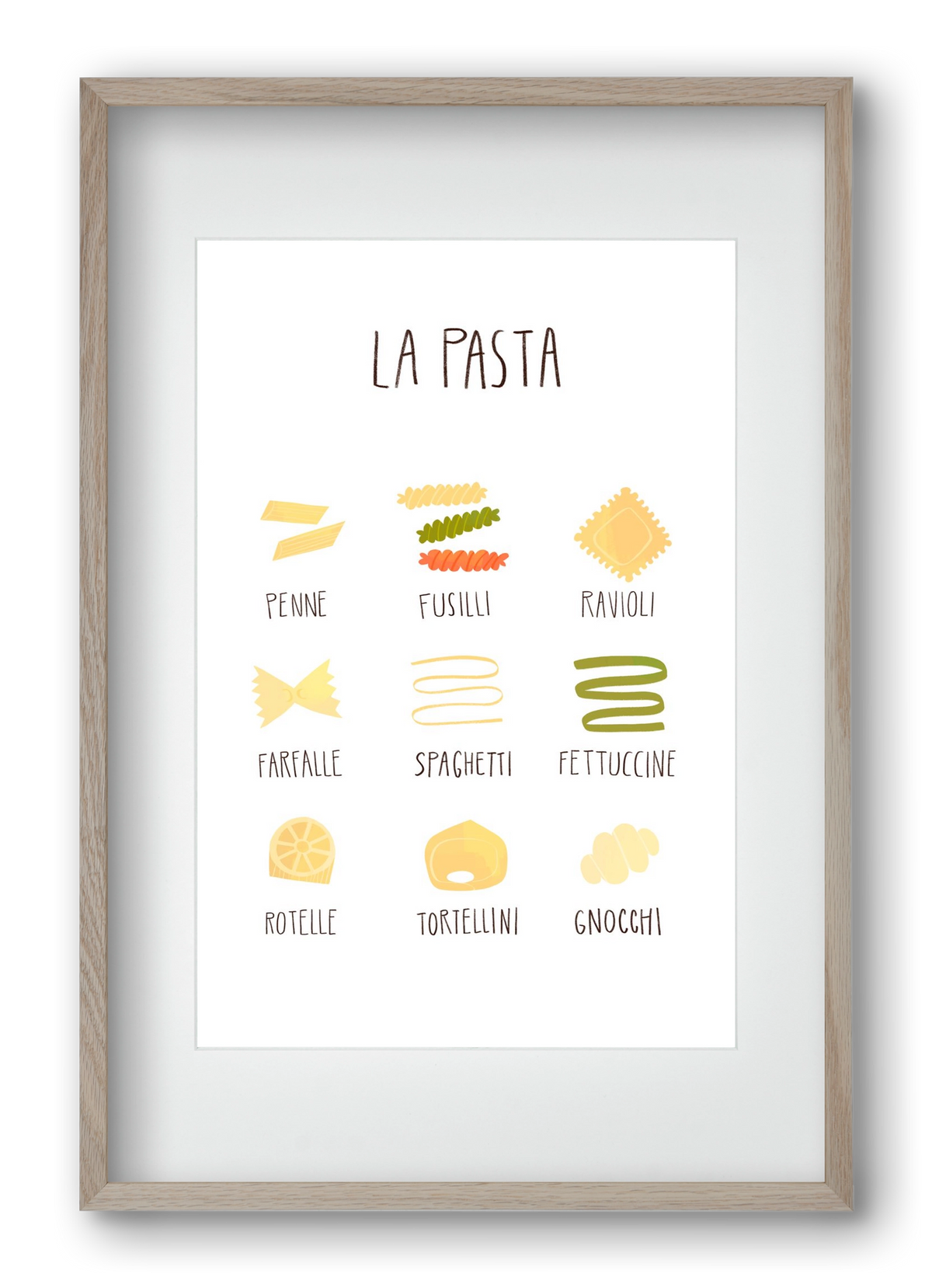 La Pasta, 40x60 cm (30x45 cm), Tölgy keret, paszpartuval