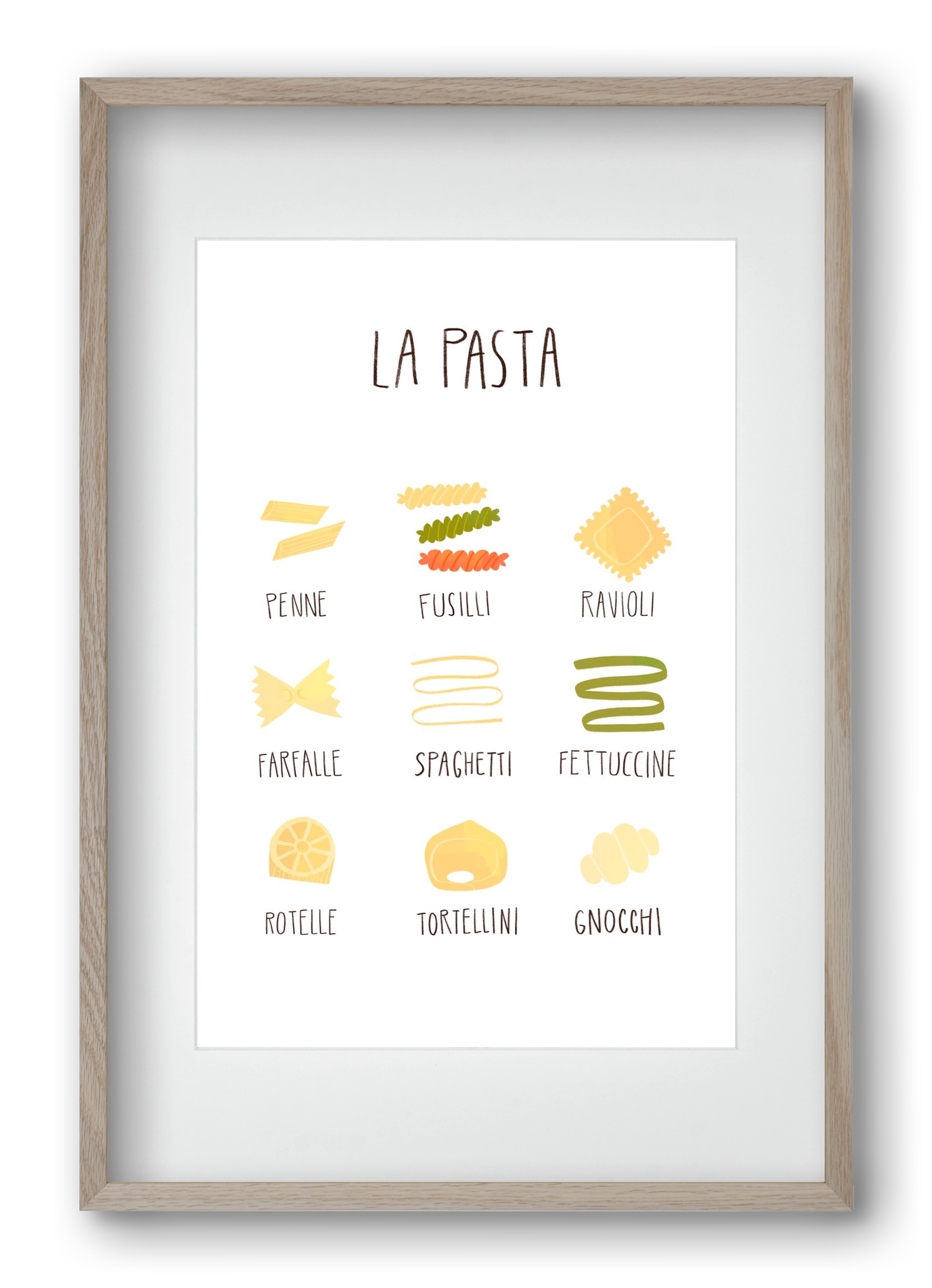 La Pasta, 40x60 cm (30x45 cm), Tölgy keret, paszpartuval