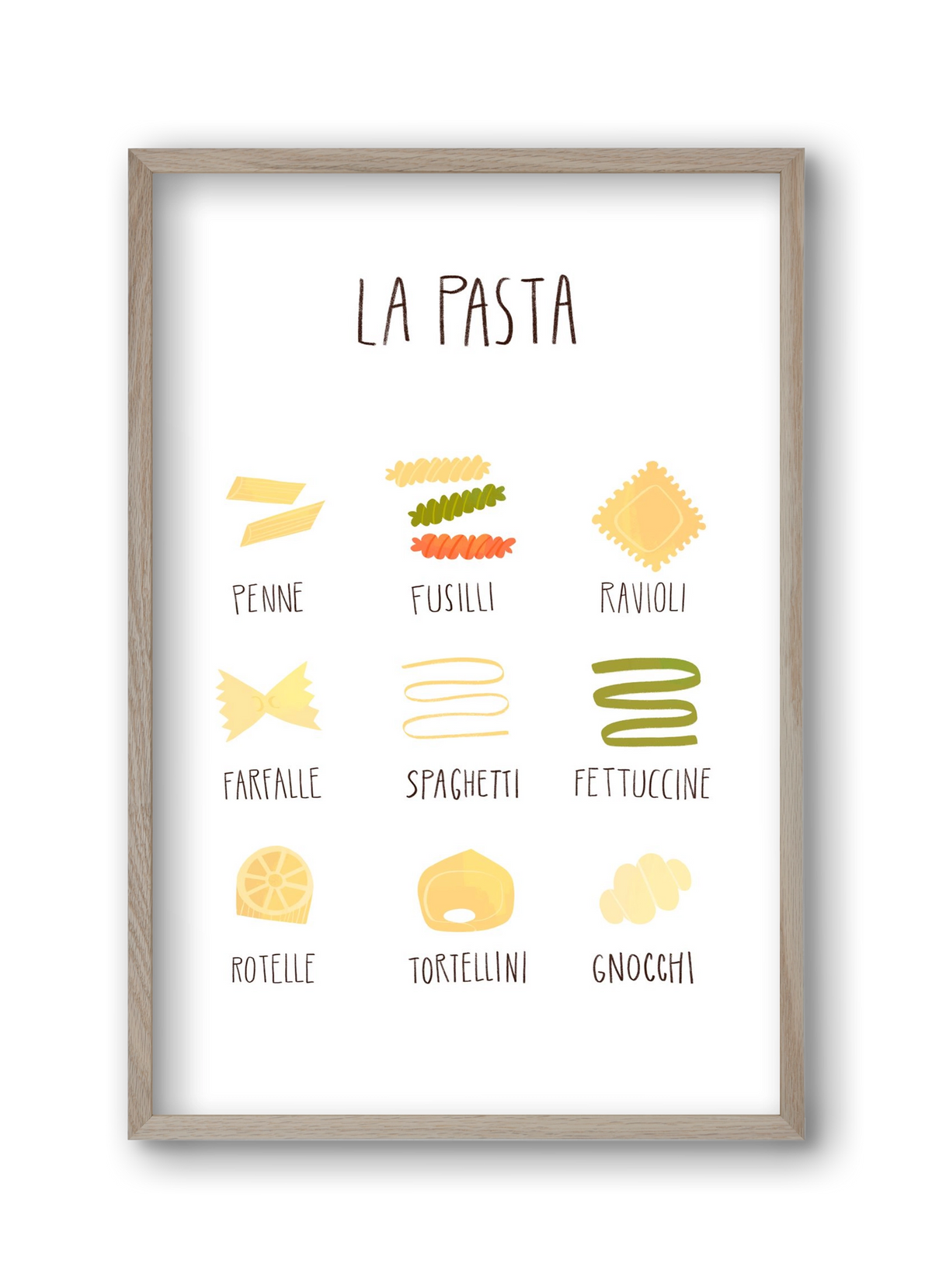 La Pasta, 30x45 cm (30x45 cm), Tölgy keret
