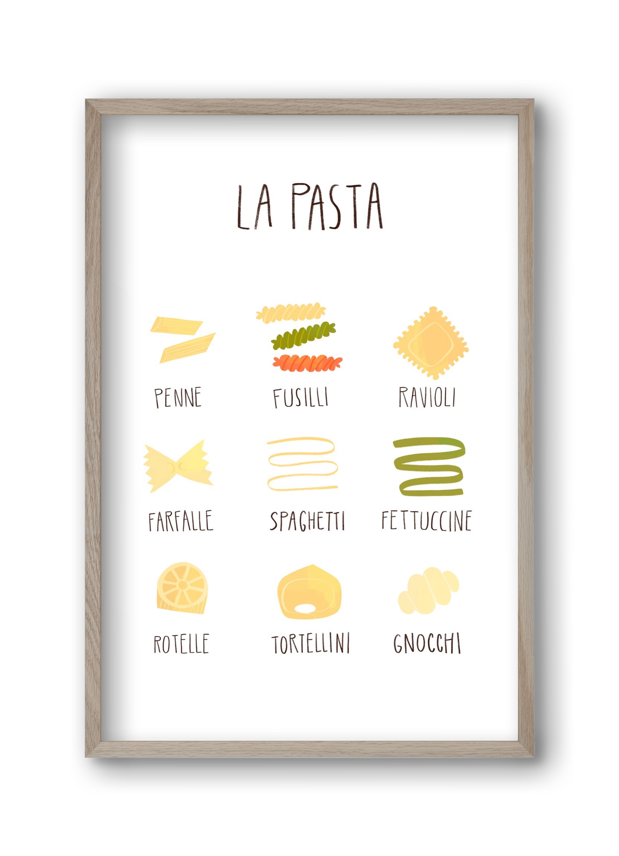 La Pasta, 30x45 cm (30x45 cm), Tölgy keret