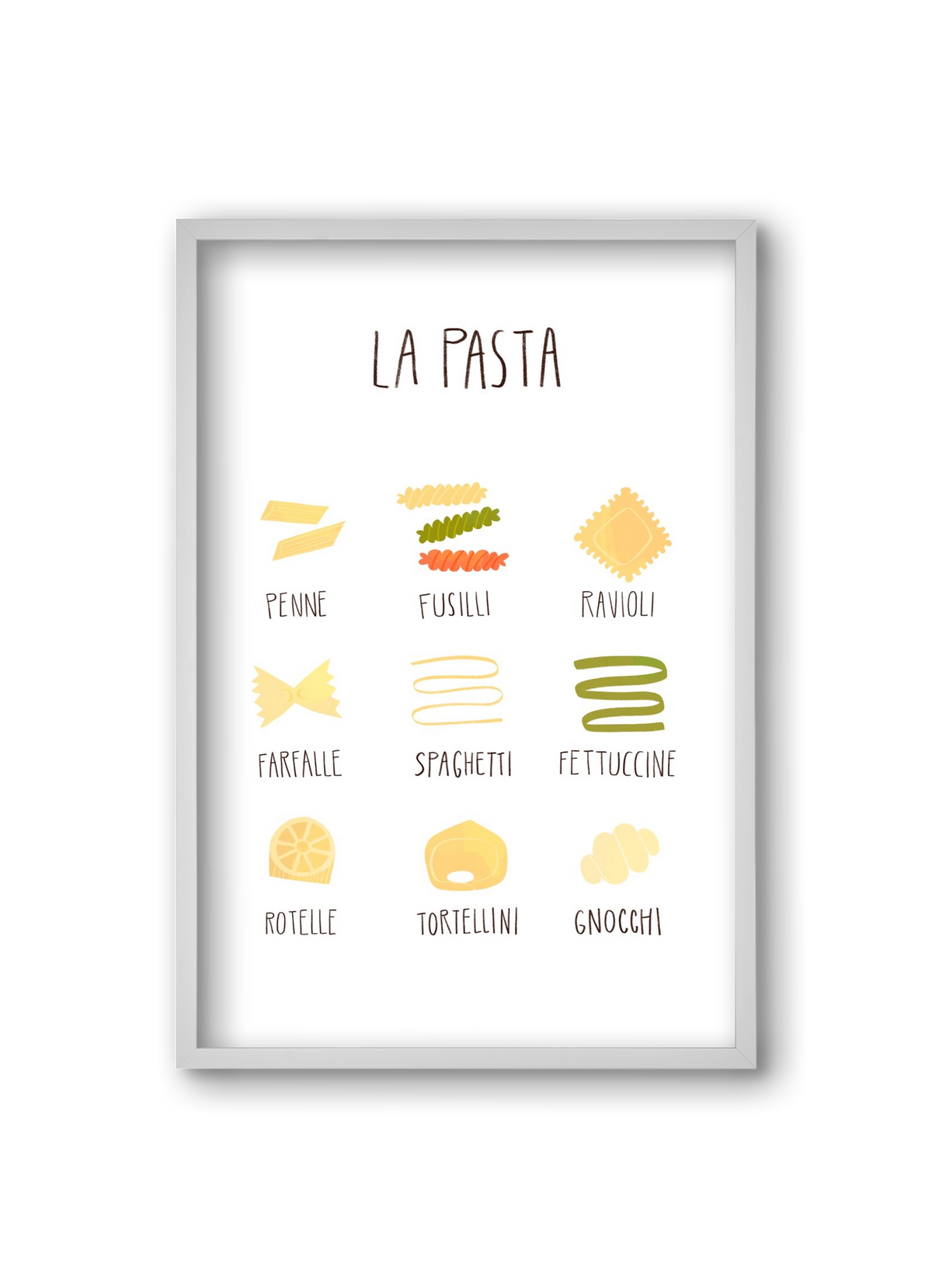 La Pasta, 20x30 cm (20x30 cm), Fehér keret
