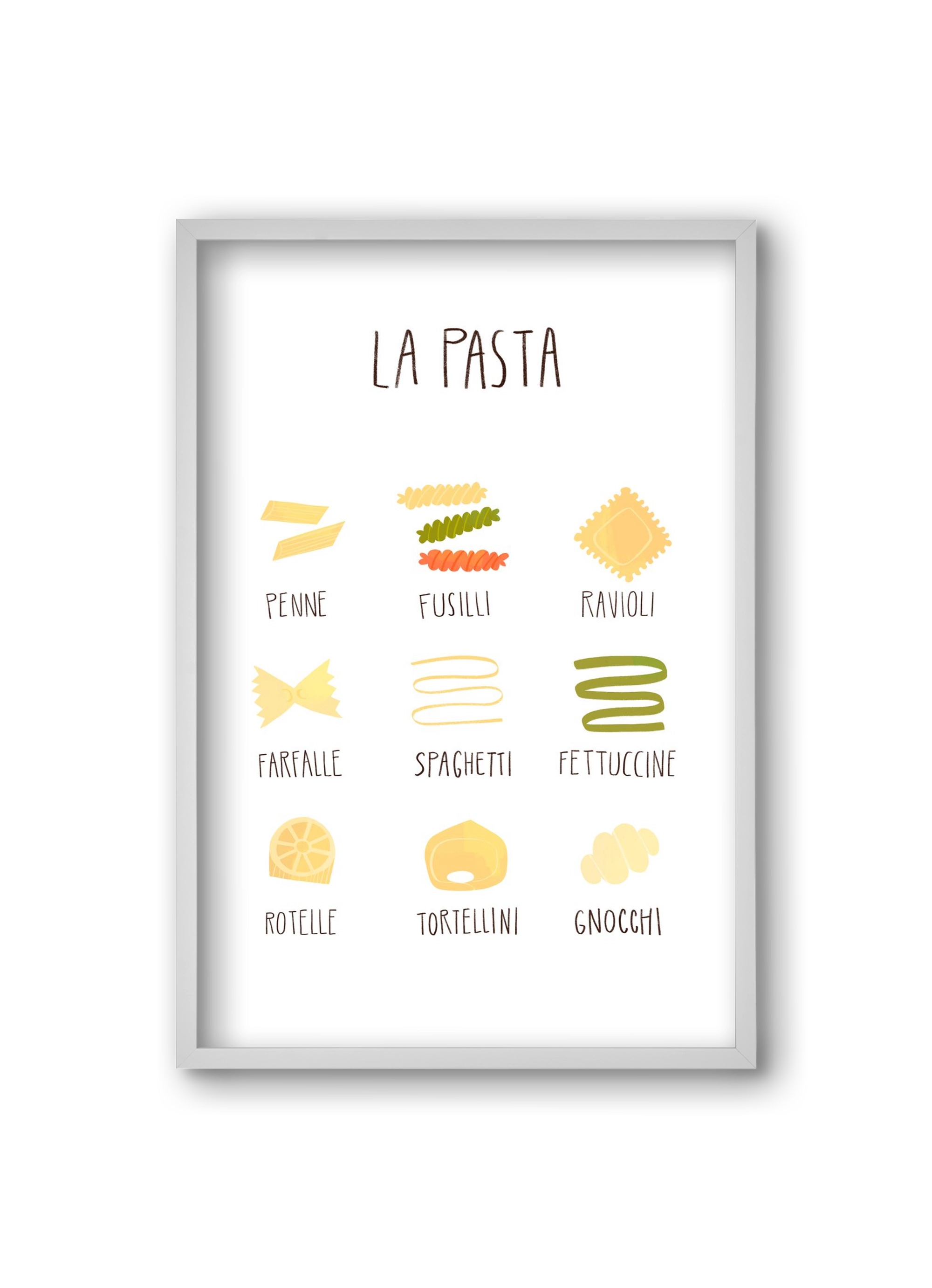 La Pasta, 20x30 cm (20x30 cm), Fehér keret