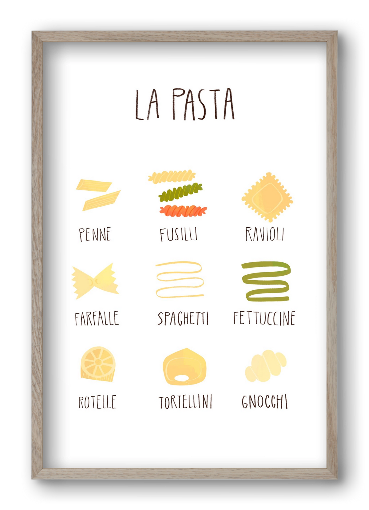 La Pasta, 40x60 cm (40x60 cm), Tölgy keret