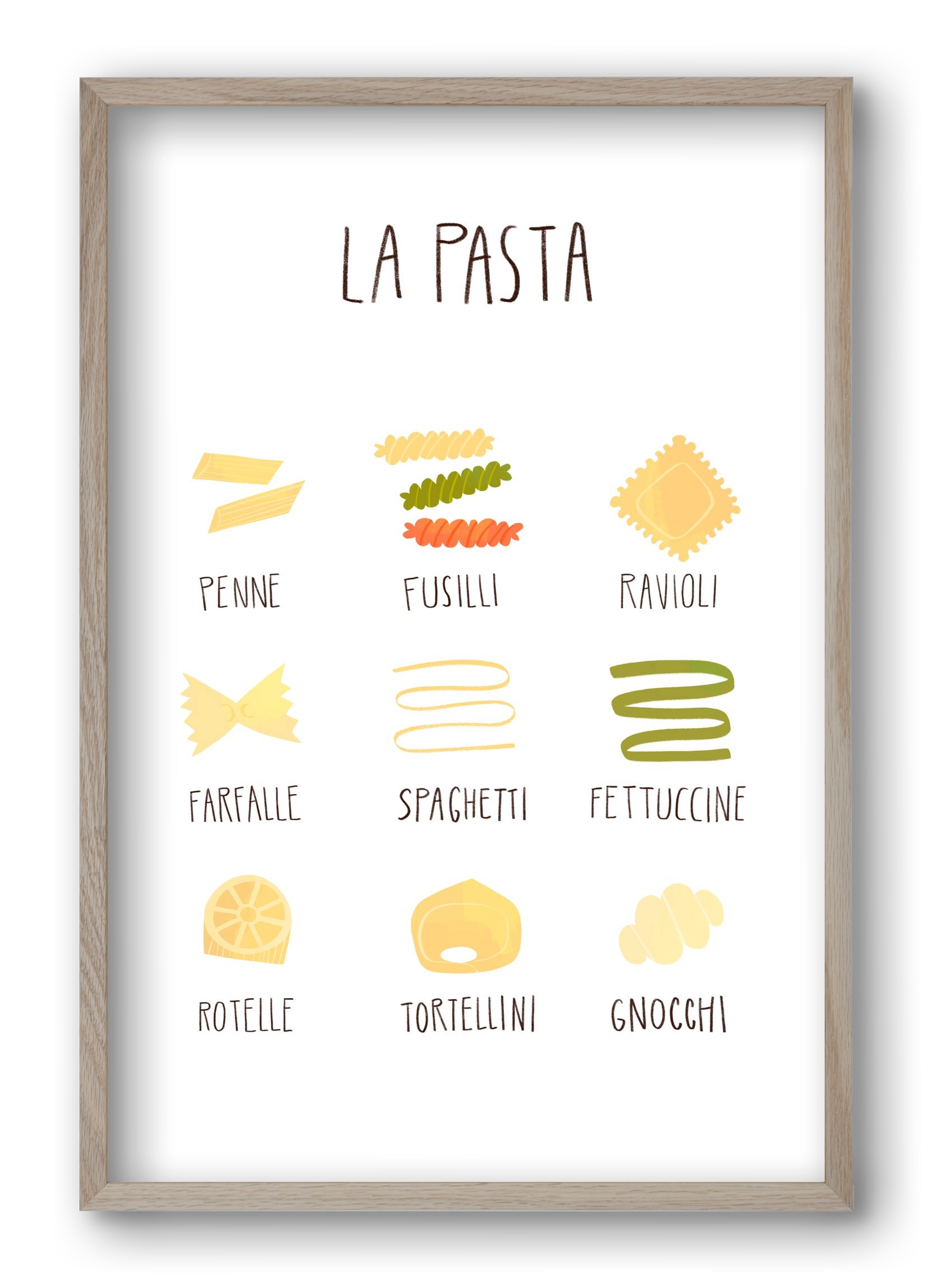 La Pasta, 40x60 cm (40x60 cm), Tölgy keret