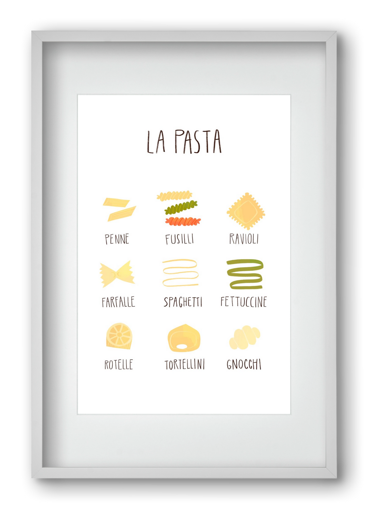 La Pasta, 40x60 cm (30x45 cm), Fehér keret, paszpartuval
