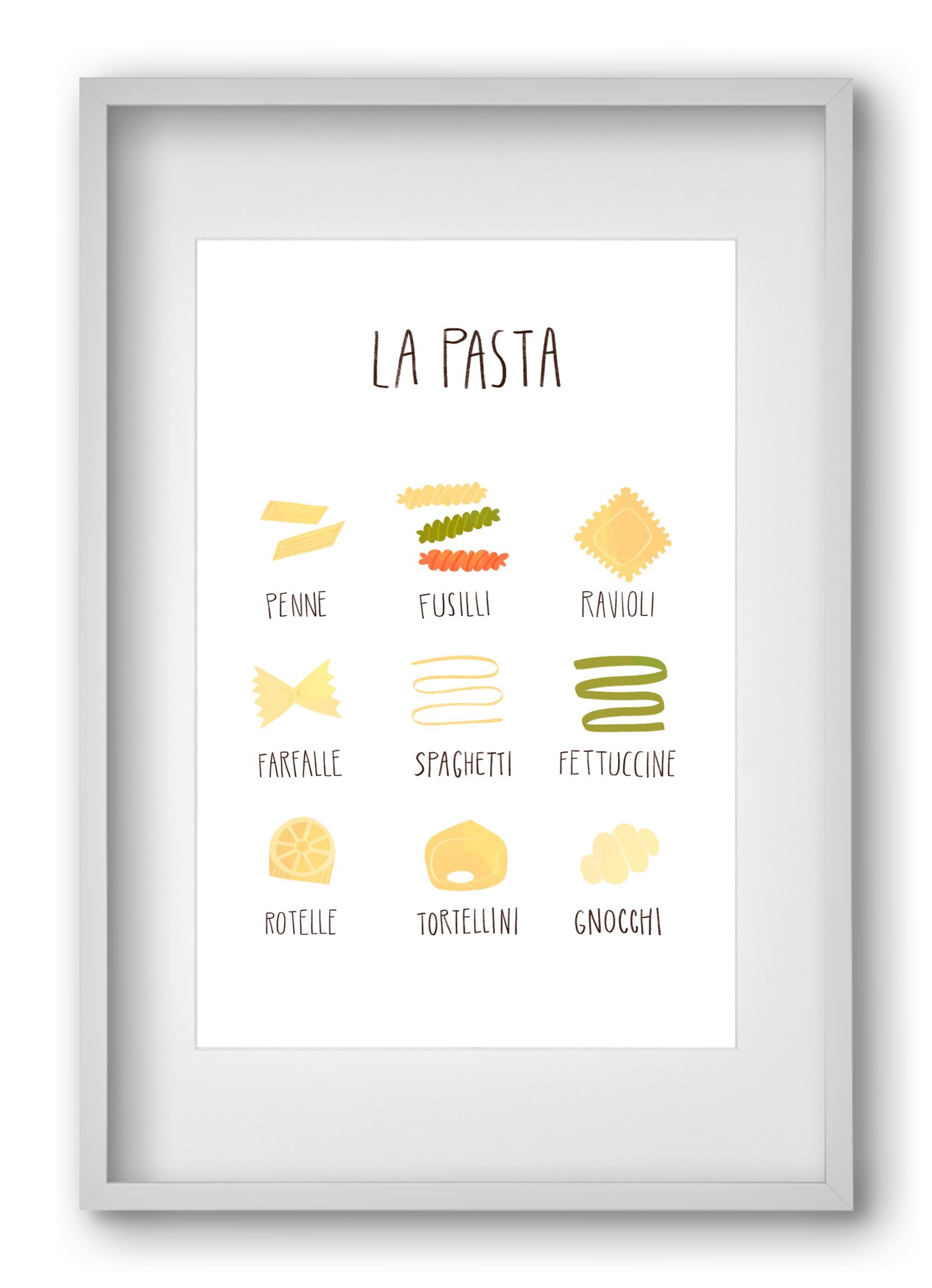 La Pasta, 40x60 cm (30x45 cm), Fehér keret, paszpartuval