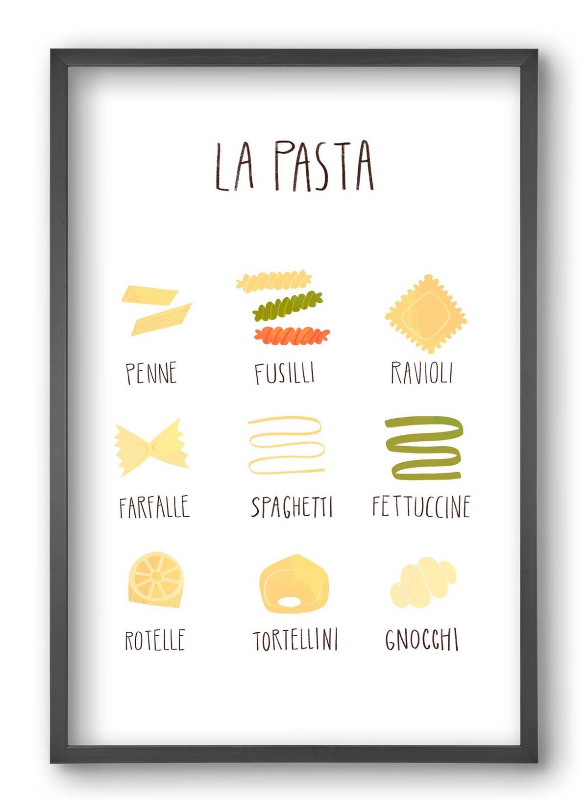 La Pasta, 40x60 cm (40x60 cm), Fekete keret