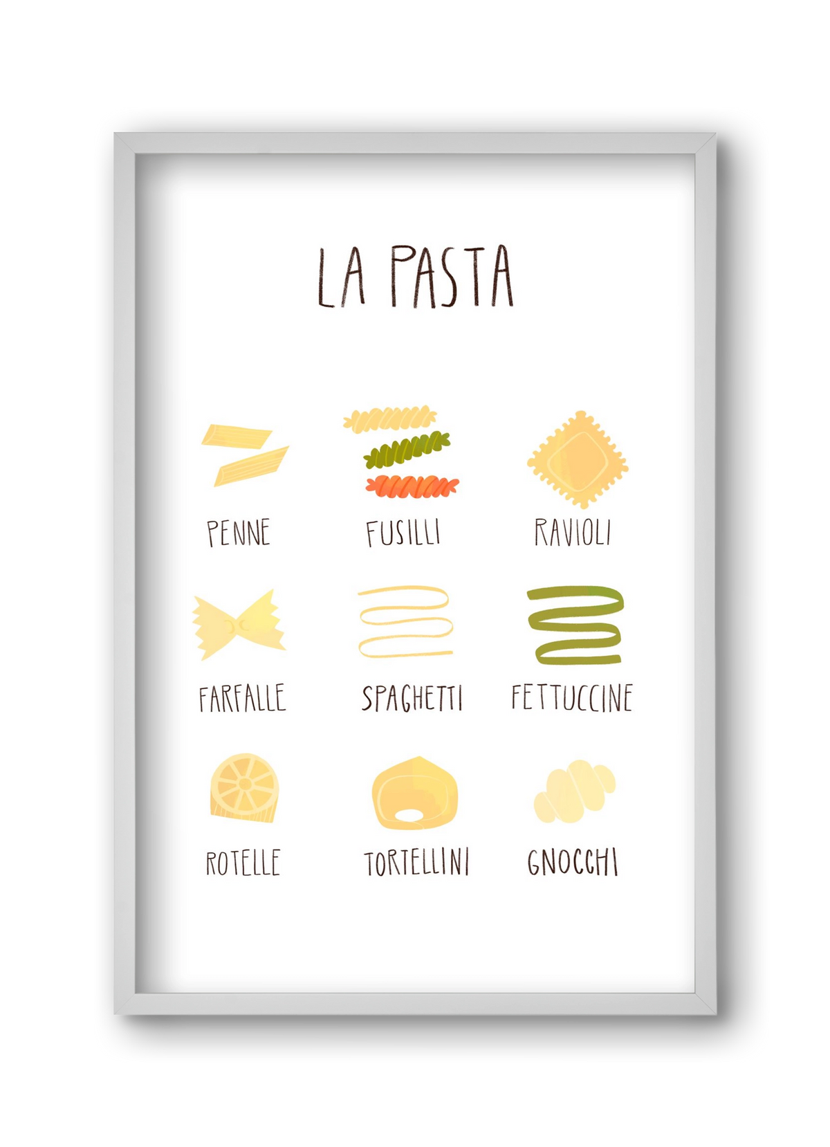 La Pasta, 30x45 cm (30x45 cm), Fehér keret