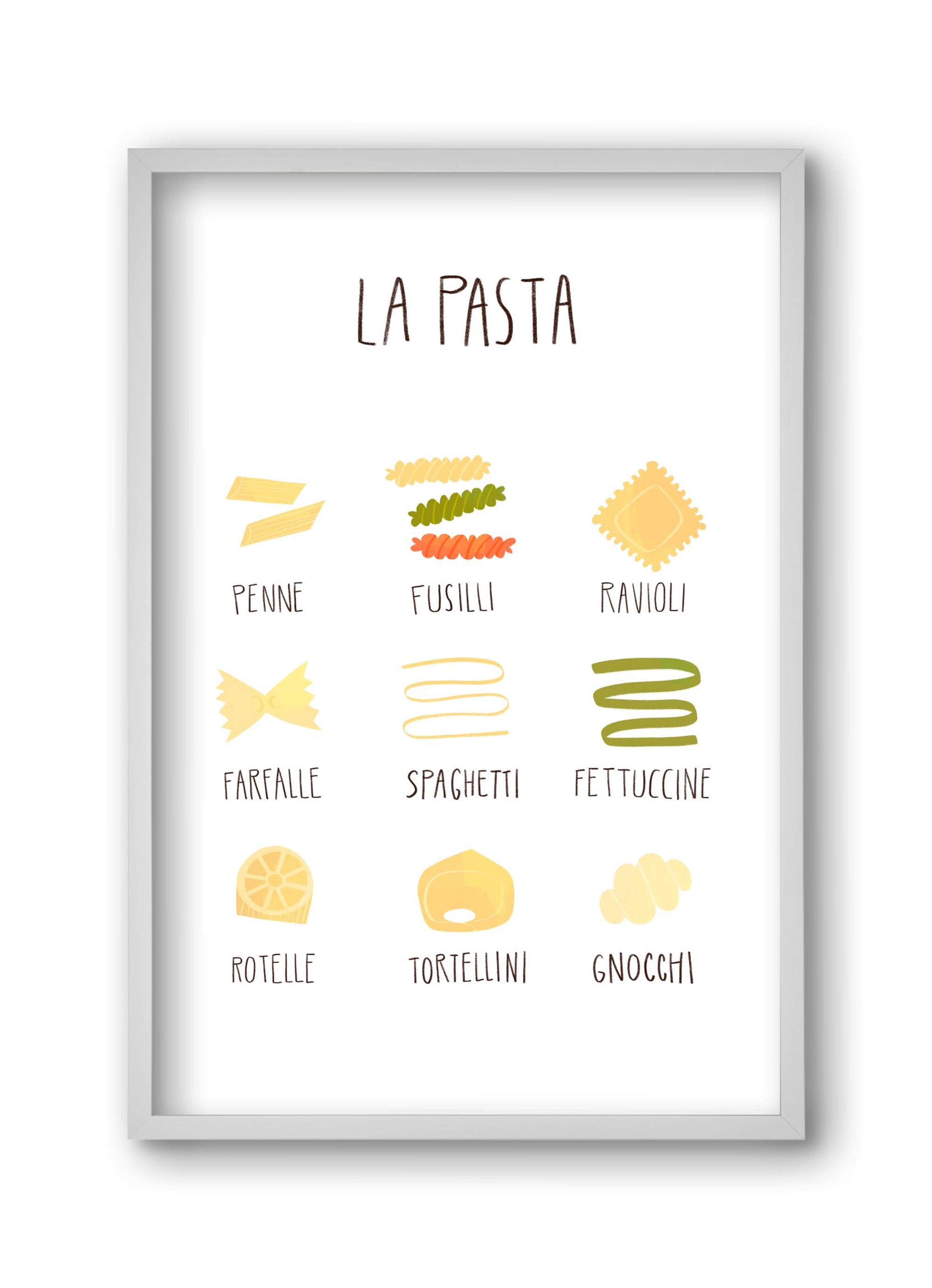 La Pasta, 30x45 cm (30x45 cm), Fehér keret