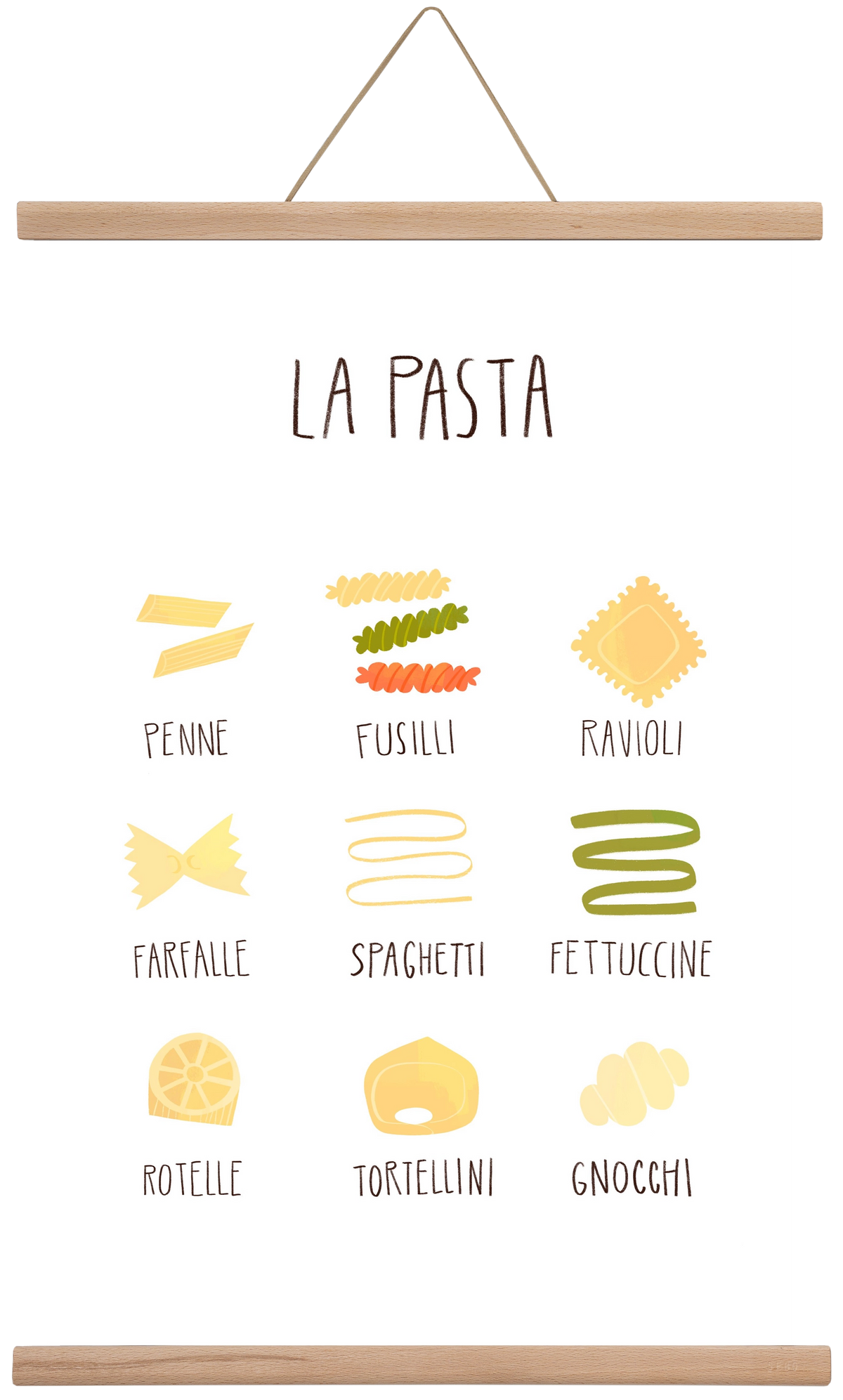 La Pasta, 40x60 cm (40x60 cm), Tölgy akasztó