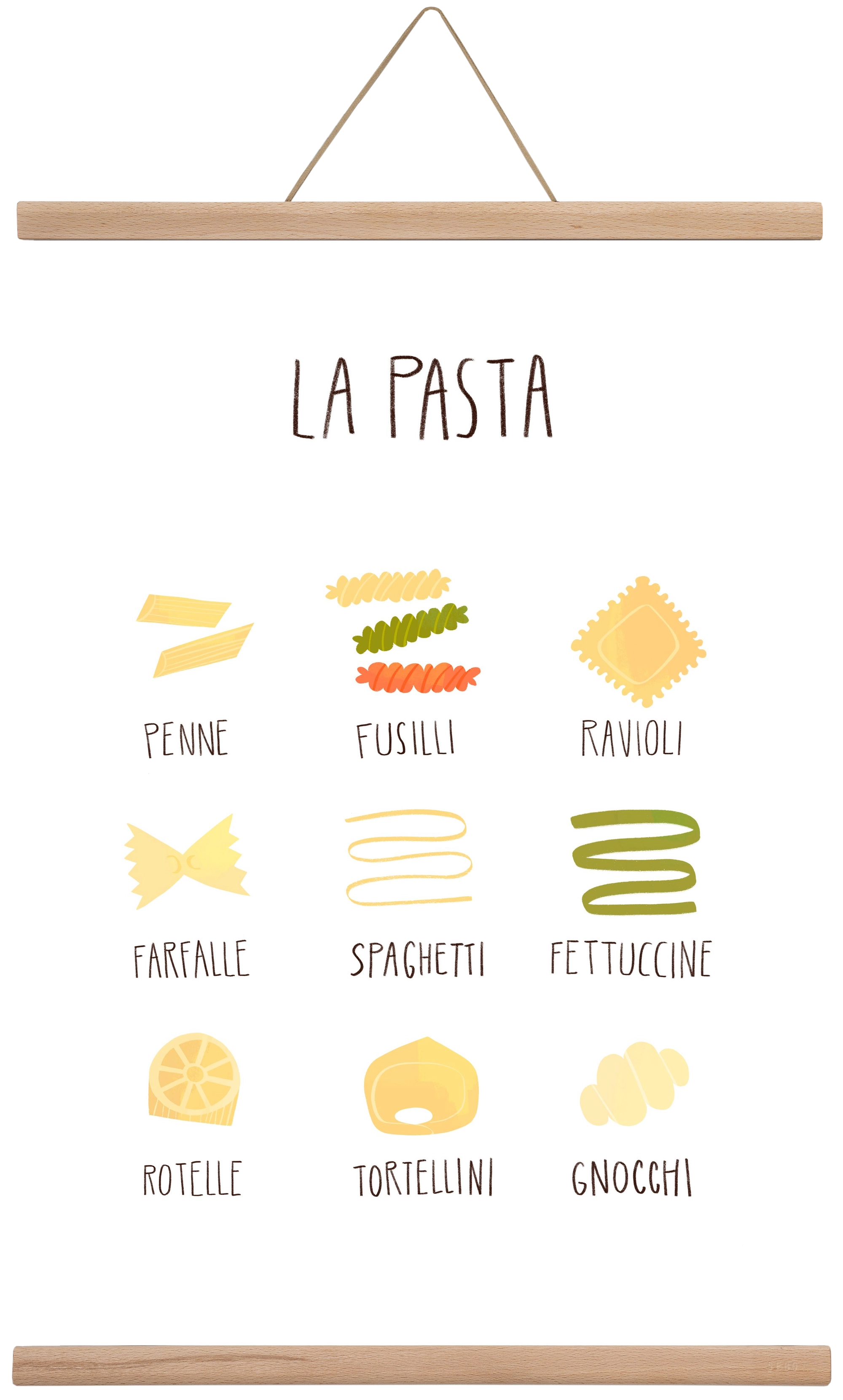 La Pasta, 40x60 cm (40x60 cm), Tölgy akasztó