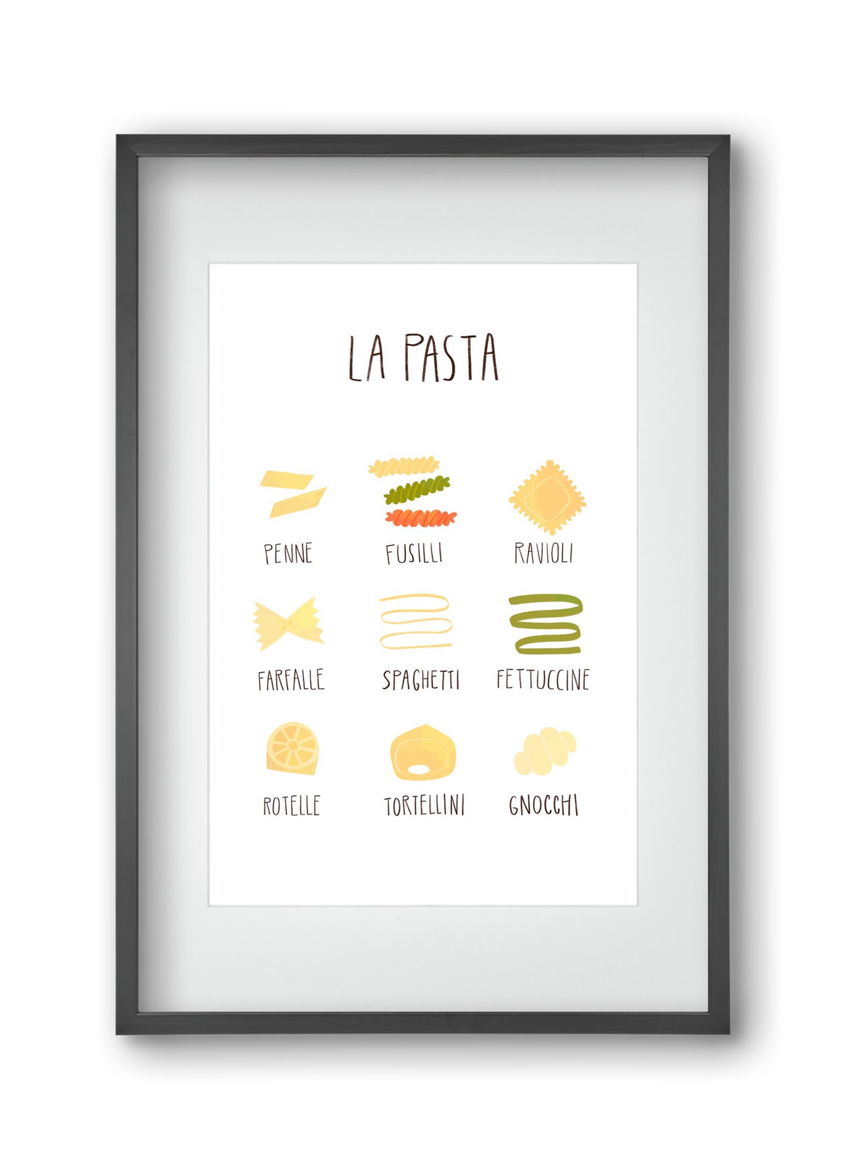 La Pasta, 30x45 cm (20x30 cm), Fekete keret, paszpartuval