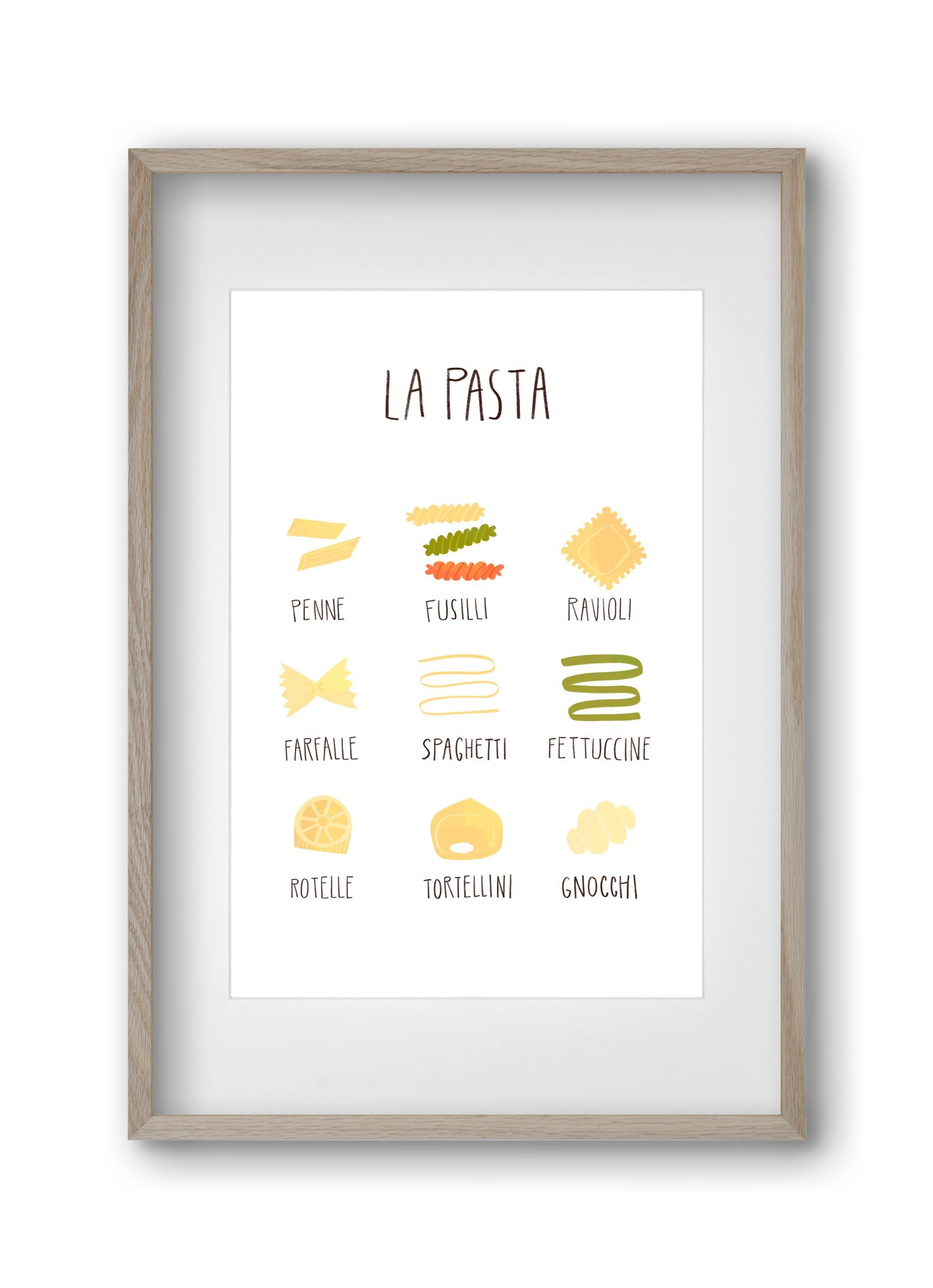 La Pasta, 30x45 cm (20x30 cm), Tölgy keret, paszpartuval