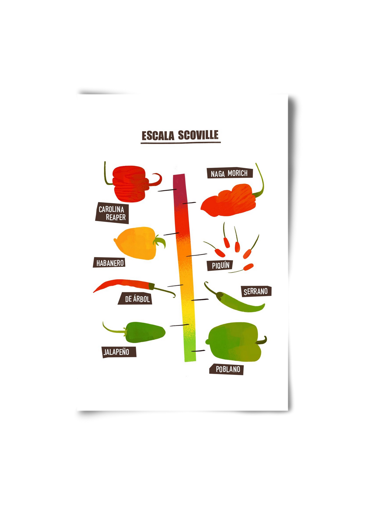 Spicy levels, 20x30 cm, Keret nélkül