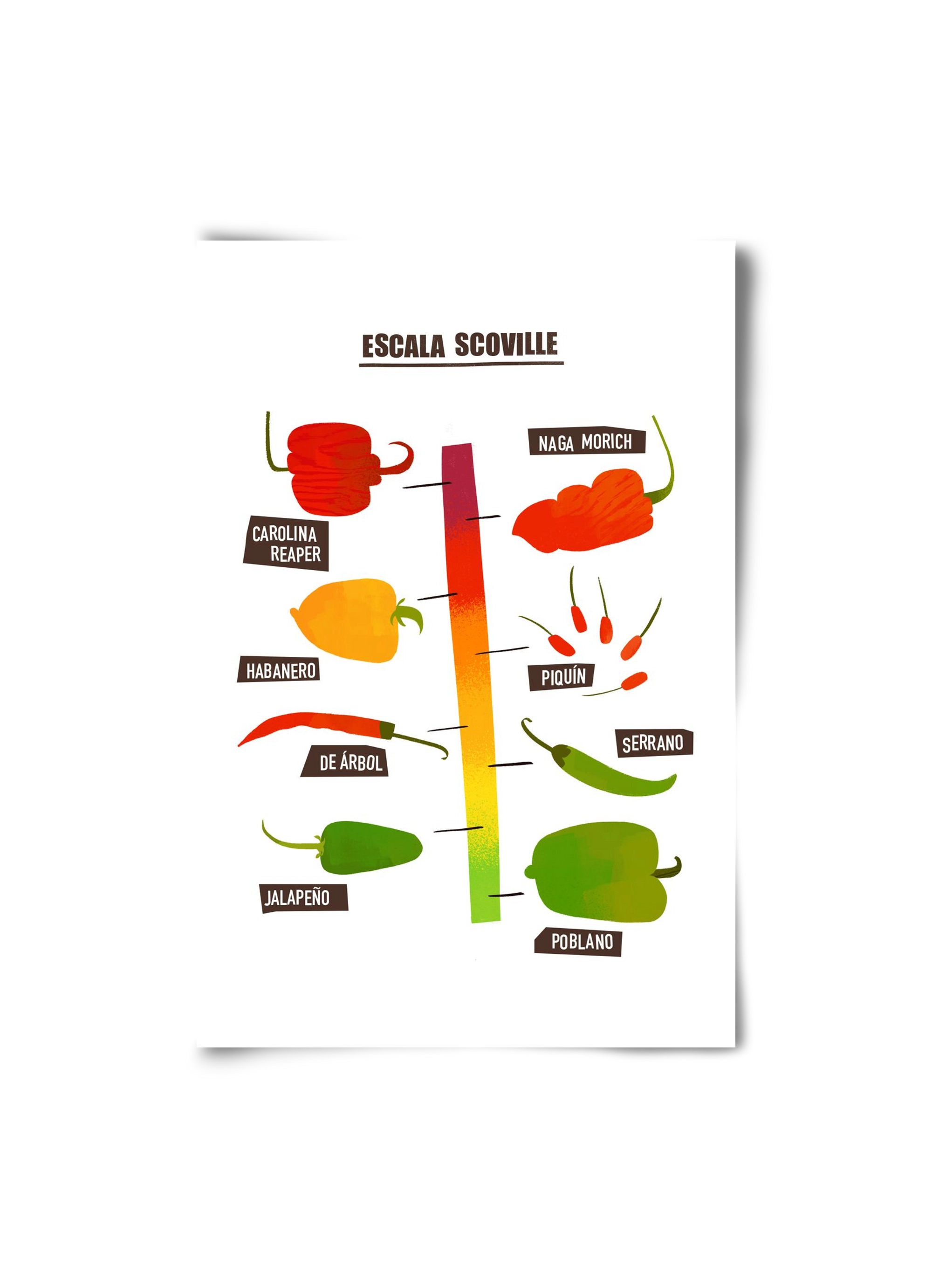 Spicy levels, 20x30 cm, Keret nélkül