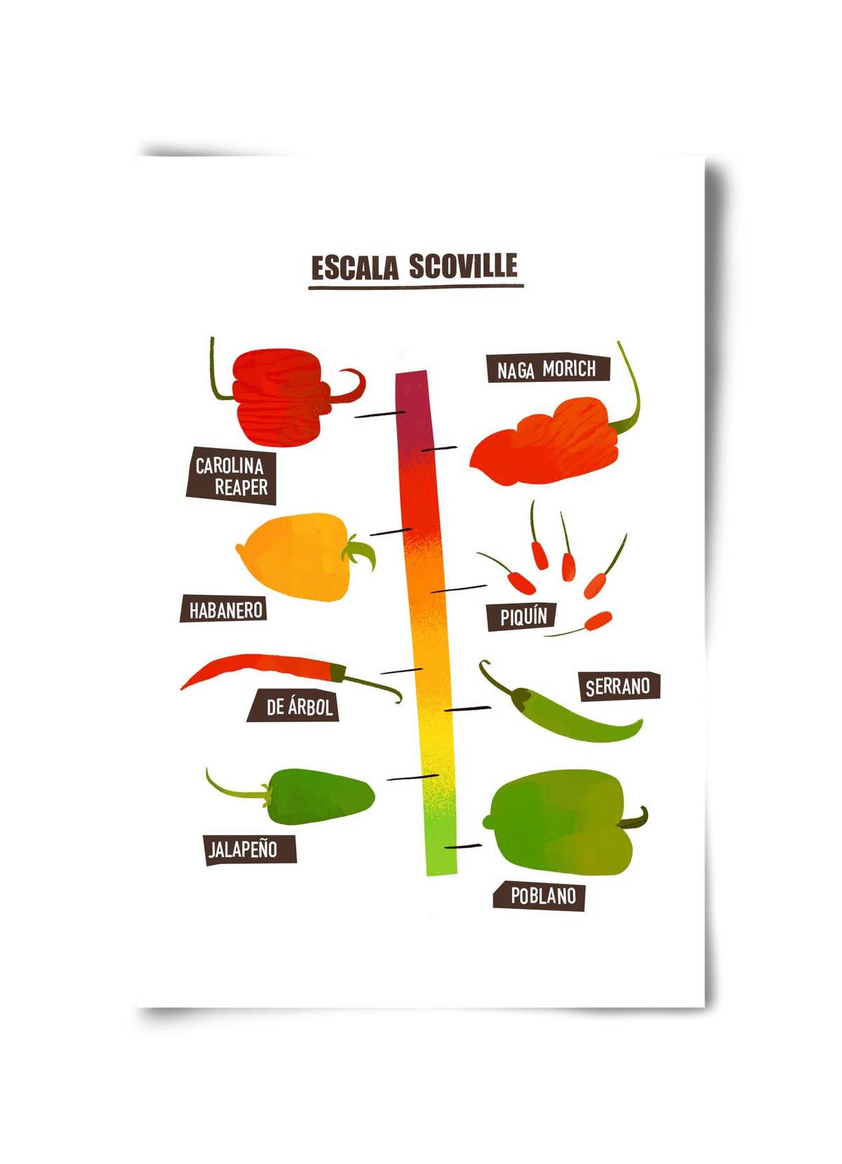 Spicy levels, 30x45 cm, Keret nélkül