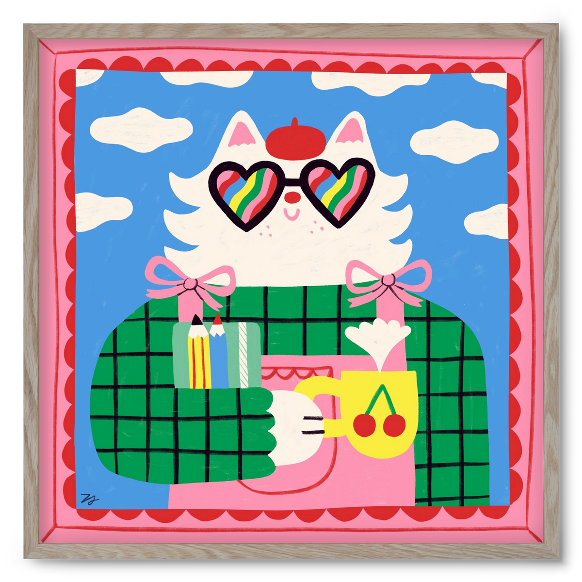 This Gonna be a Good Day, 50x50 cm (50x50 cm), Tölgy keret