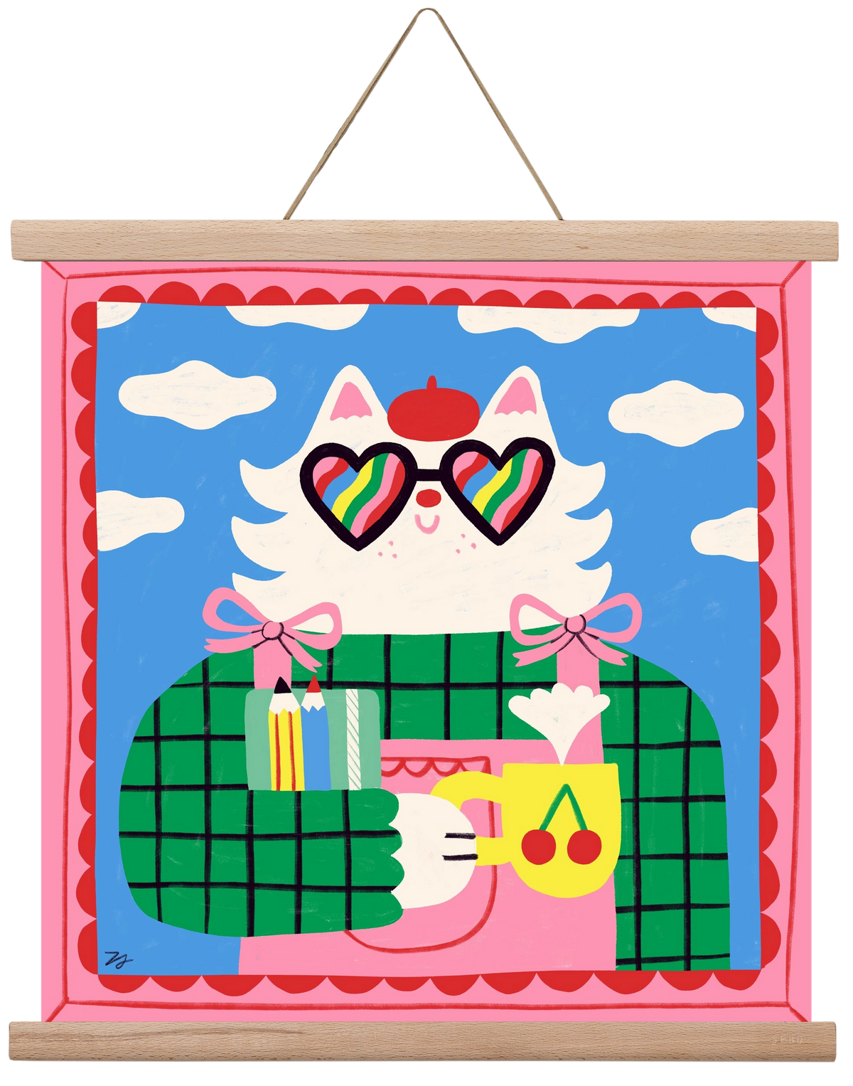 This Gonna be a Good Day, 40x40 cm (40x40 cm), Tölgy akasztó