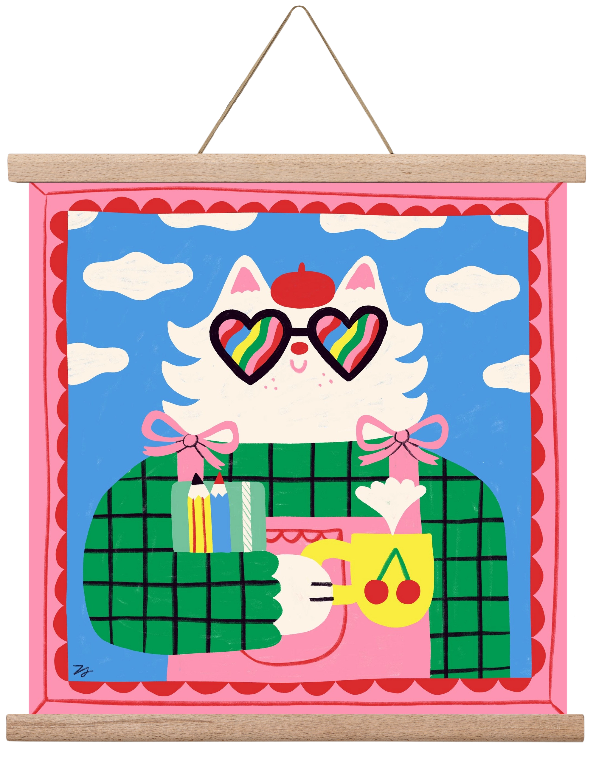 This Gonna be a Good Day, 40x40 cm (40x40 cm), Tölgy akasztó