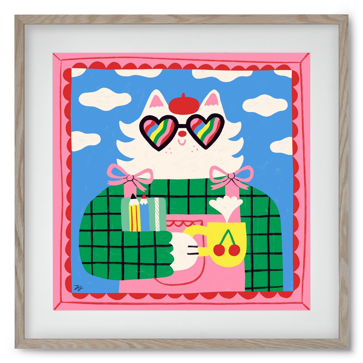 This Gonna be a Good Day, 50x50 cm (40x40 cm), Tölgy keret, paszpartuval