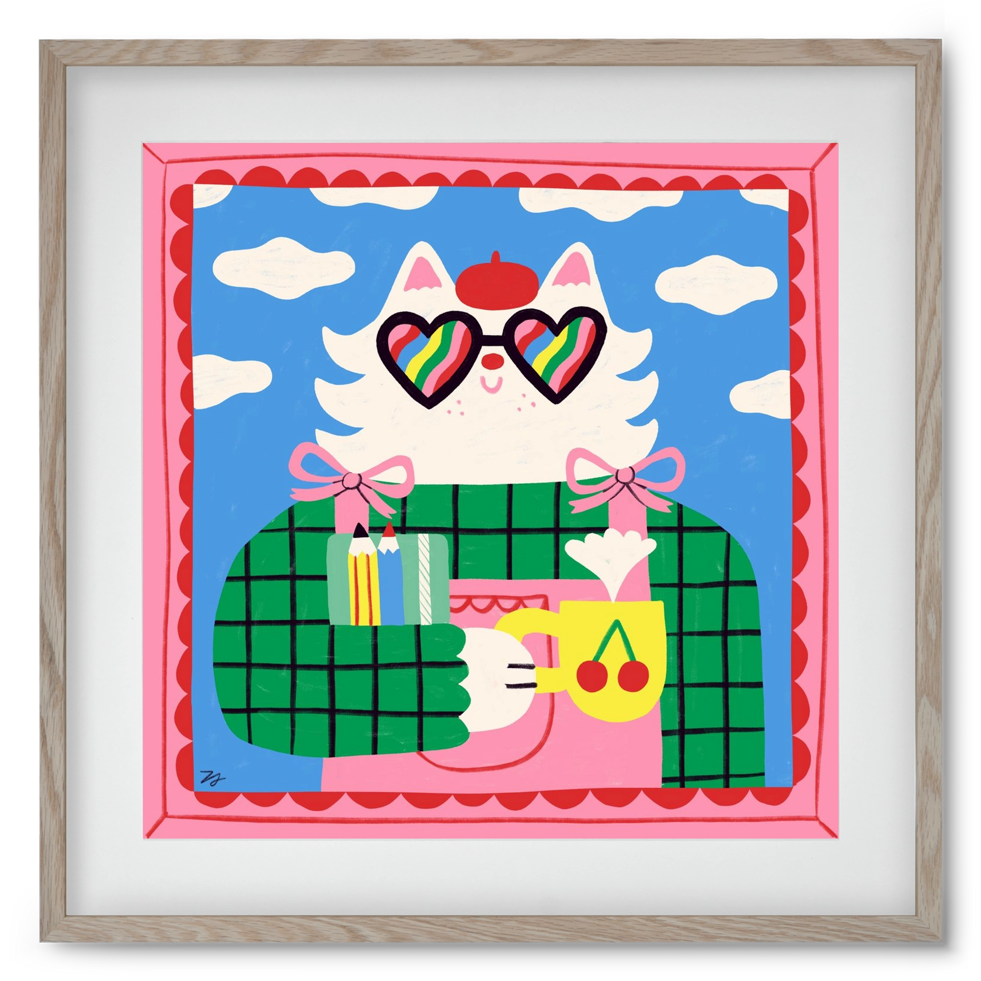 This Gonna be a Good Day, 50x50 cm (40x40 cm), Tölgy keret, paszpartuval