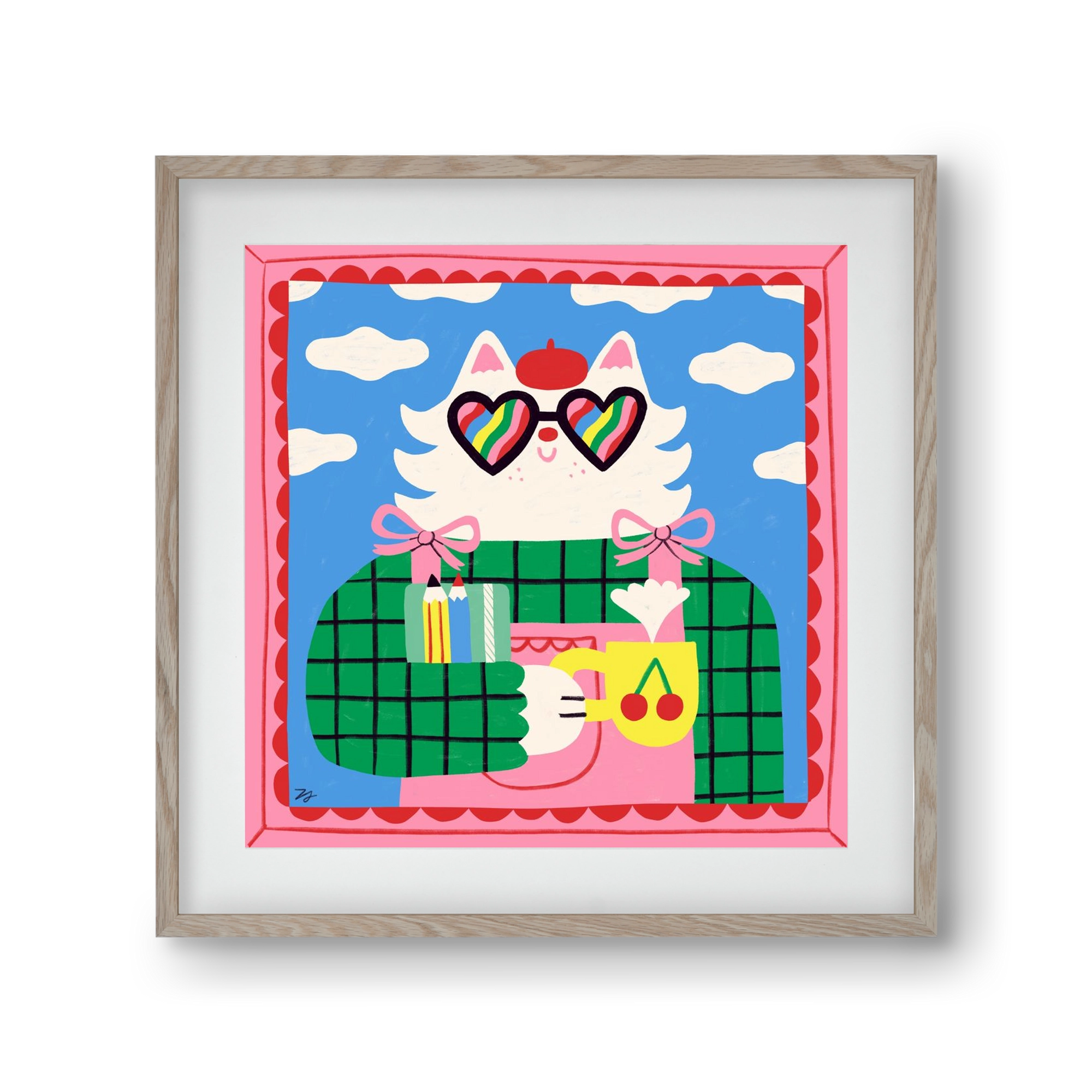 This Gonna be a Good Day, 30x30 cm (20x20 cm), Tölgy keret, paszpartuval