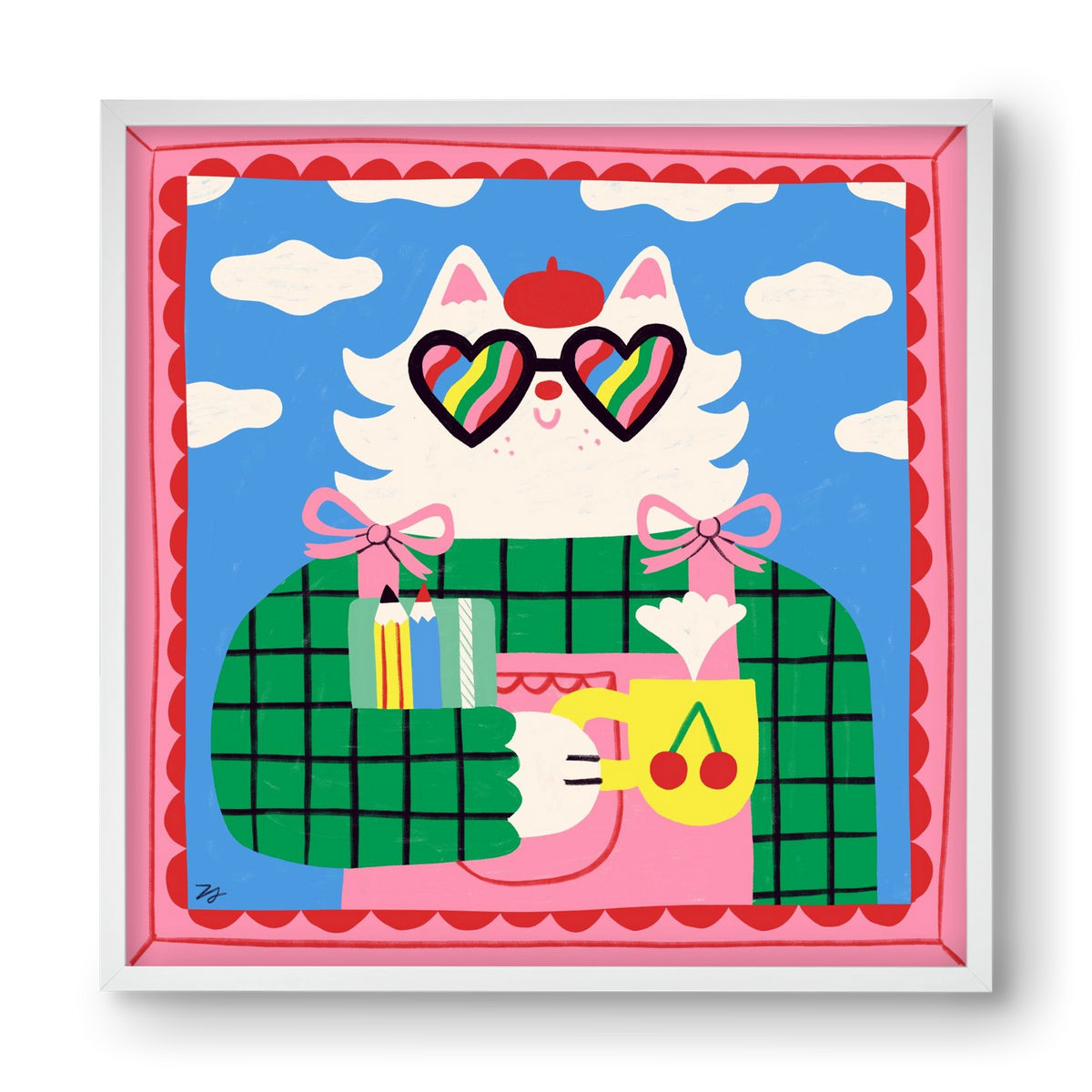 This Gonna be a Good Day, 40x40 cm (40x40 cm), Fehér keret