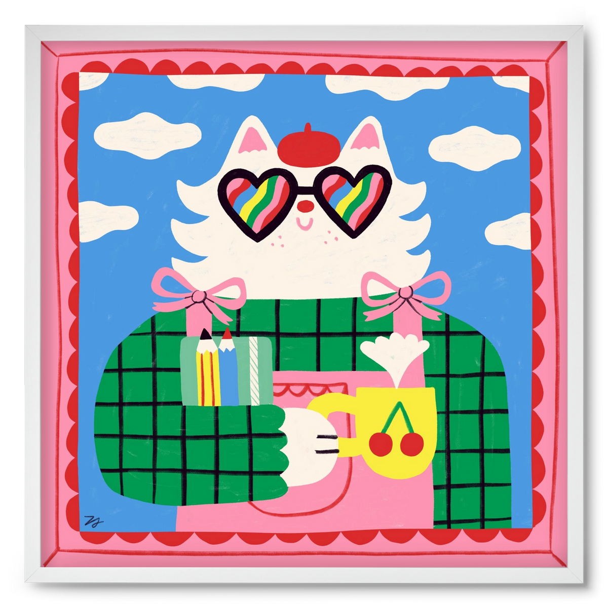 This Gonna be a Good Day, 50x50 cm (50x50 cm), Fehér keret