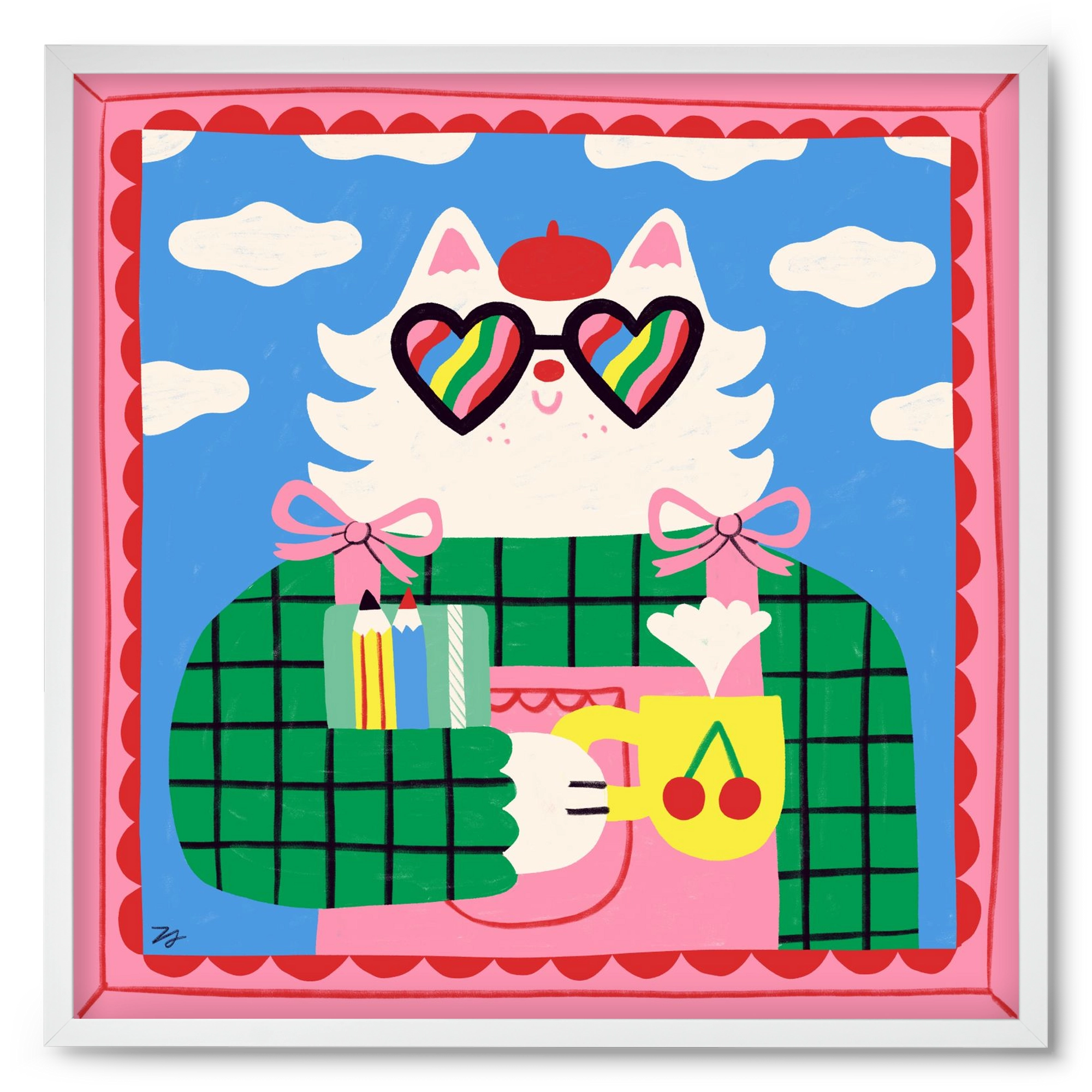 This Gonna be a Good Day, 50x50 cm (50x50 cm), Fehér keret