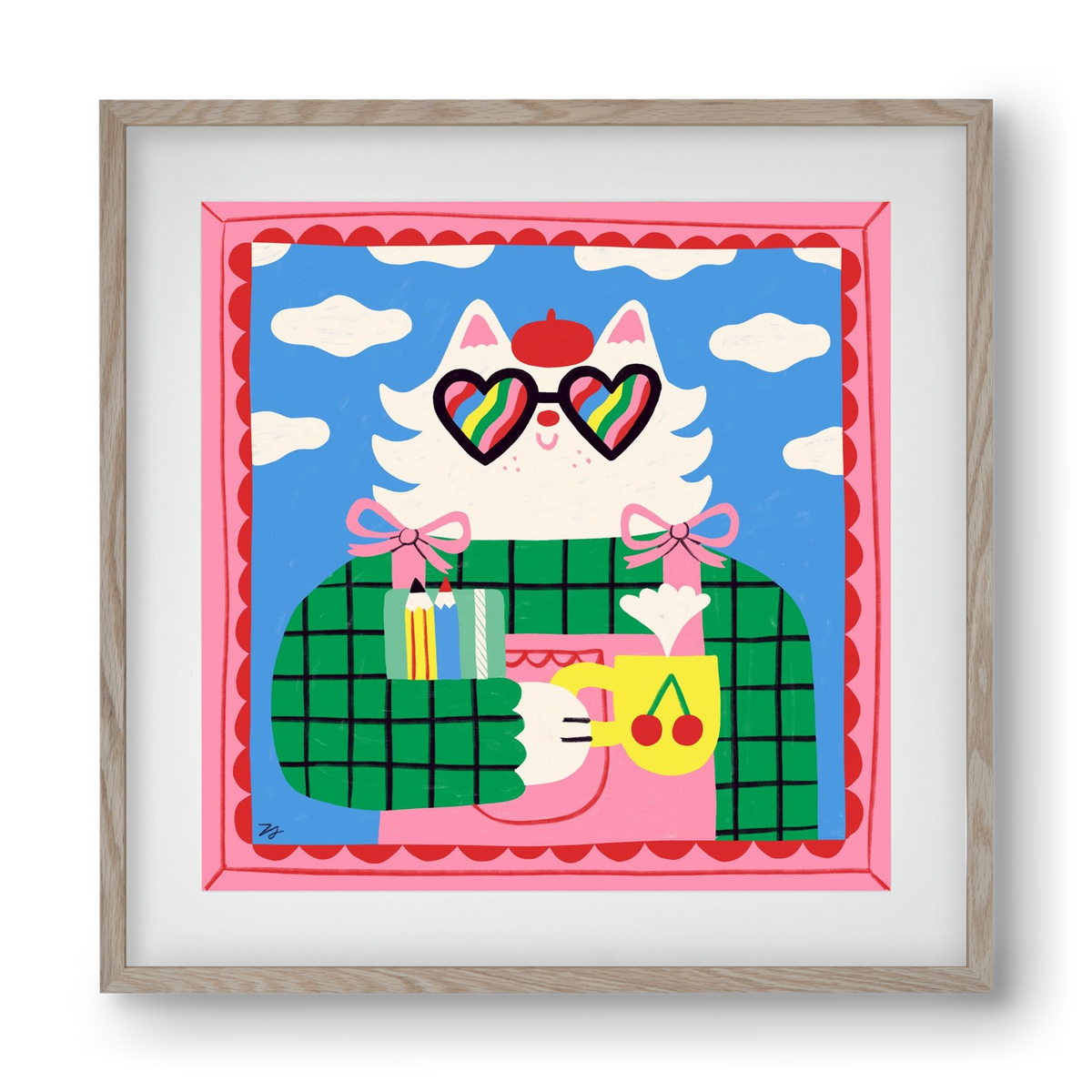 This Gonna be a Good Day, 40x40 cm (30x30 cm), Tölgy keret, paszpartuval