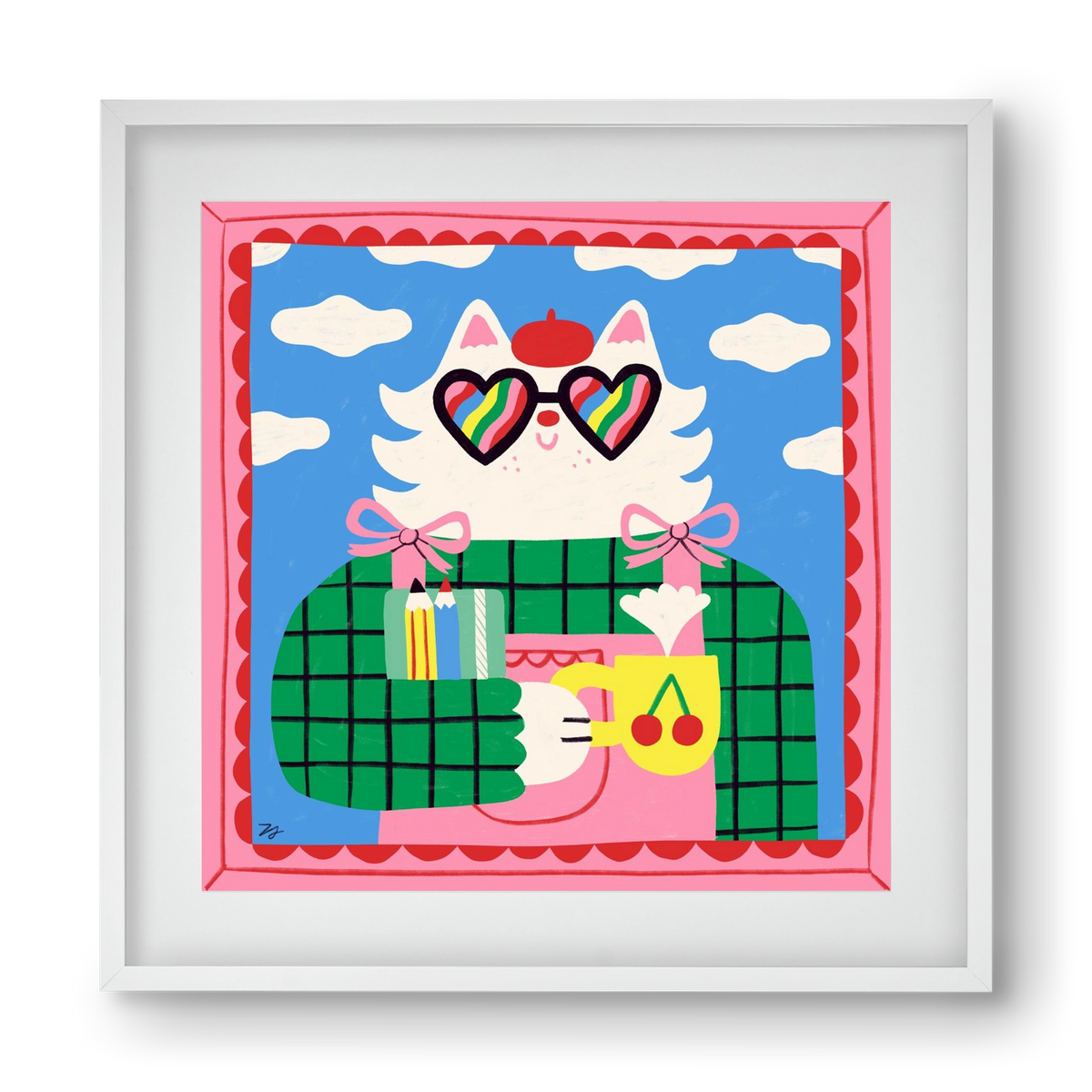 This Gonna be a Good Day, 40x40 cm (30x30 cm), Fehér keret, paszpartuval