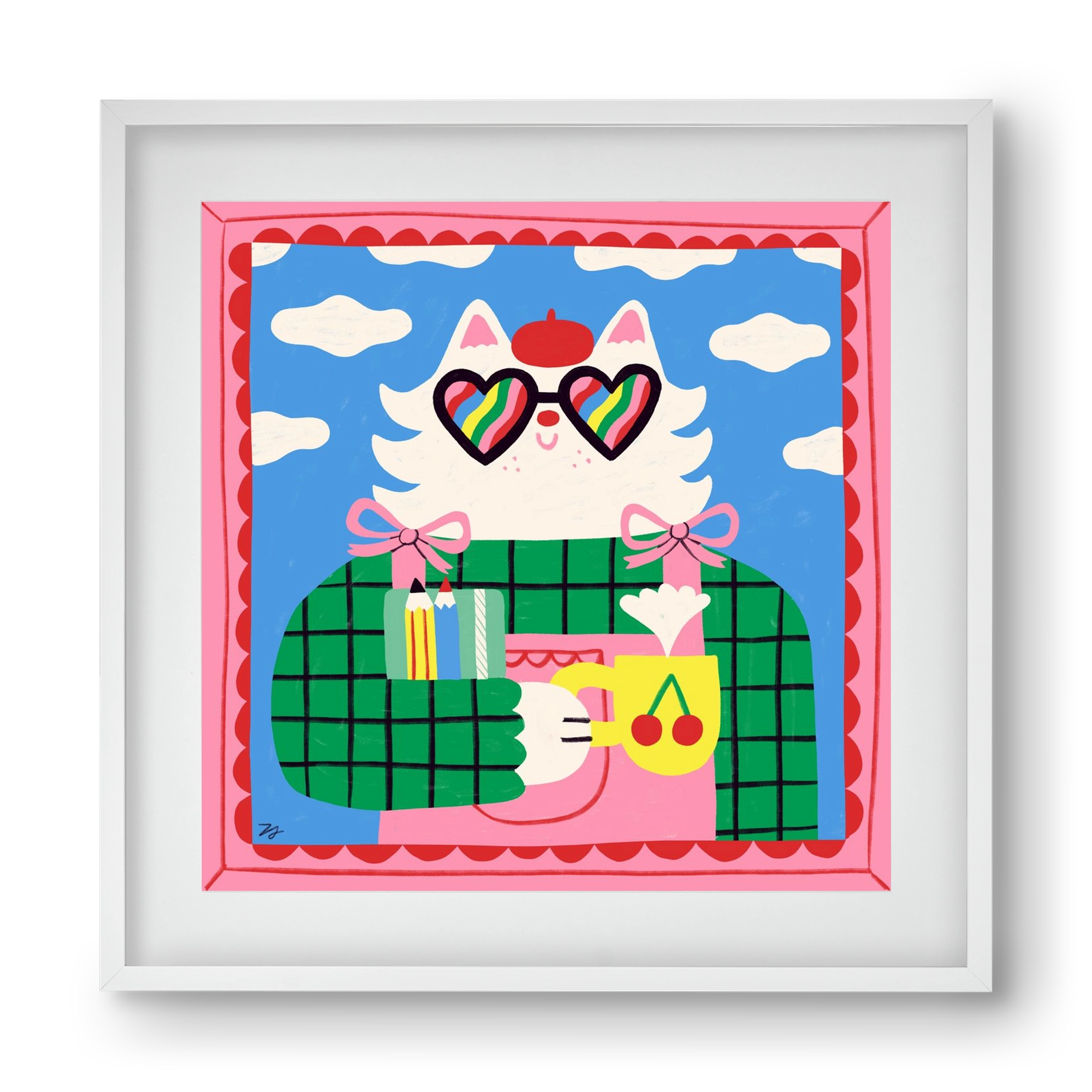 This Gonna be a Good Day, 40x40 cm (30x30 cm), Fehér keret, paszpartuval