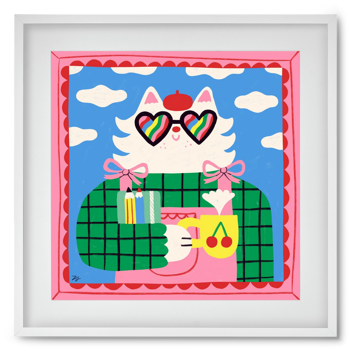 This Gonna be a Good Day, 50x50 cm (40x40 cm), Fehér keret, paszpartuval