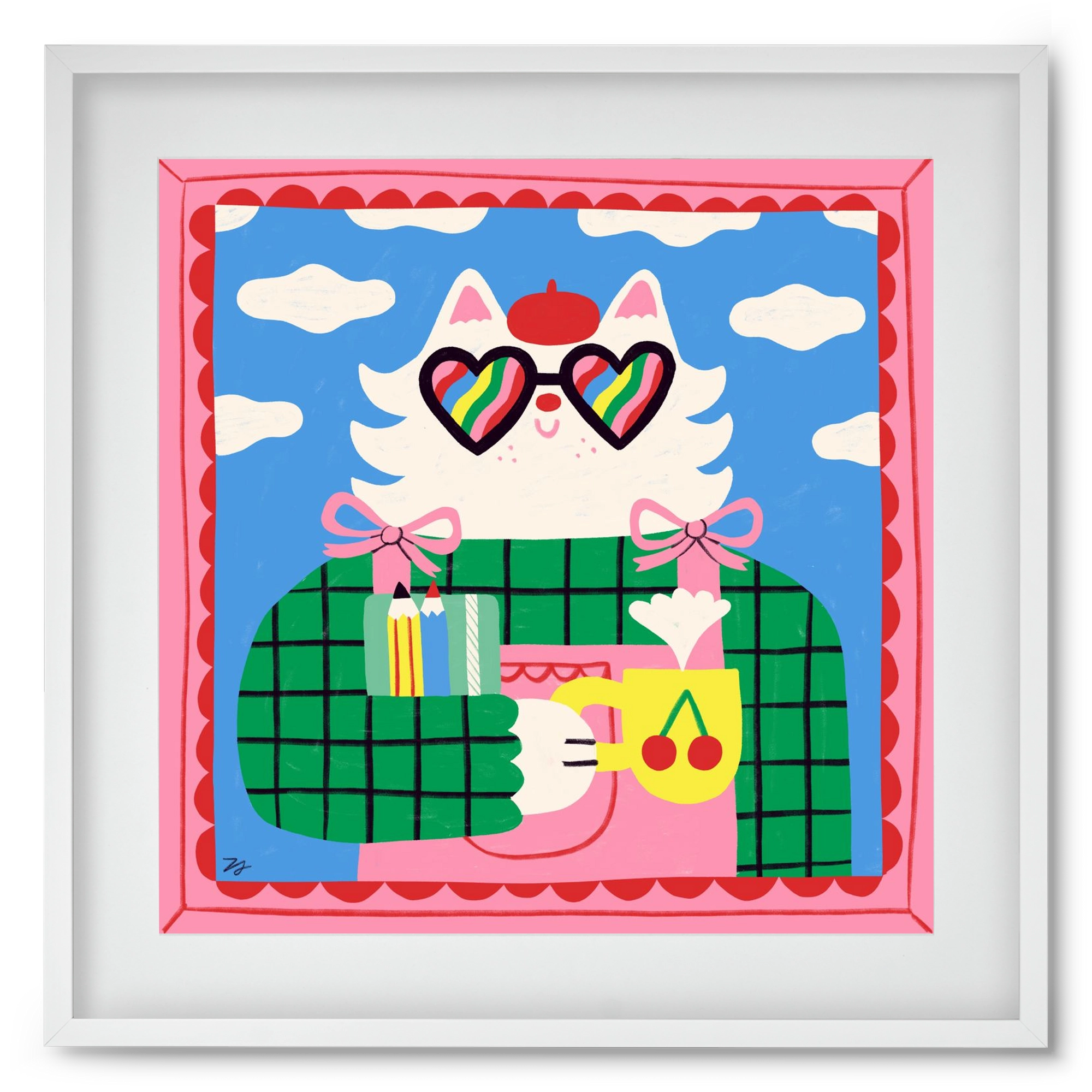 This Gonna be a Good Day, 50x50 cm (40x40 cm), Fehér keret, paszpartuval